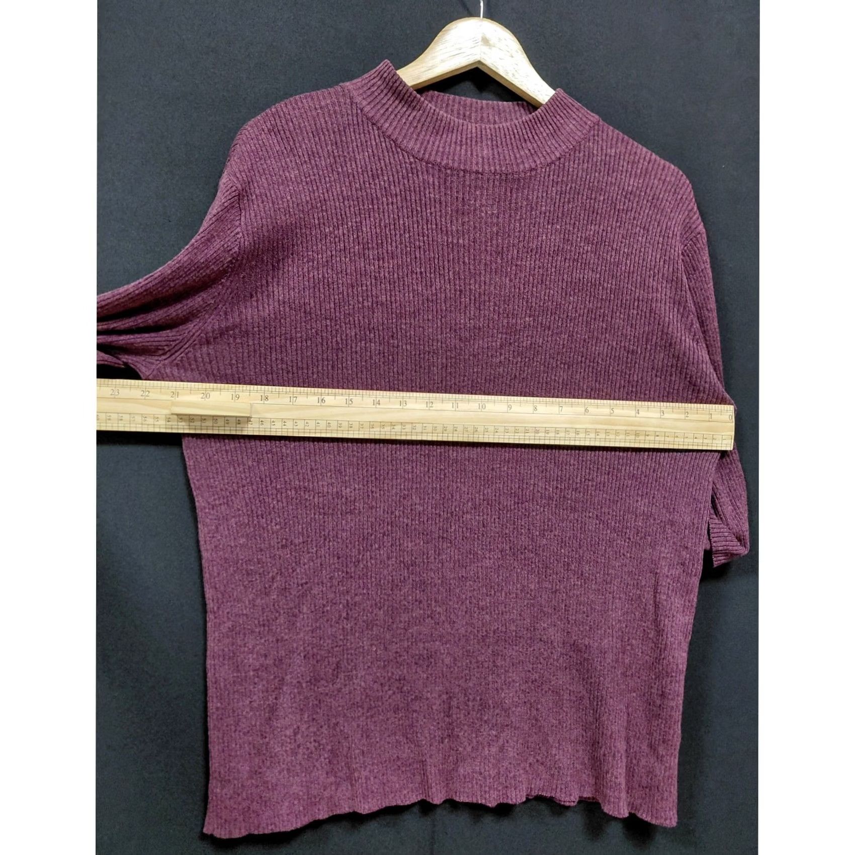 Vintage Norton Silk Blend Top Purple 3/4 Sleeve Women XL Knit Crew Neck Pullover Solid Holiday/Workwear Size XL / US 12-14 / IT 48-50 - 6 Thumbnail