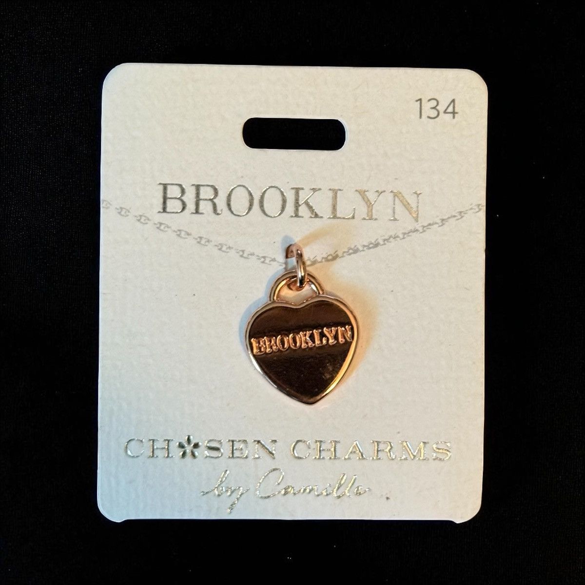 Other Chosen Charms rose gold Brooklyn name heart charm Size ONE SIZE - 1 Thumbnail