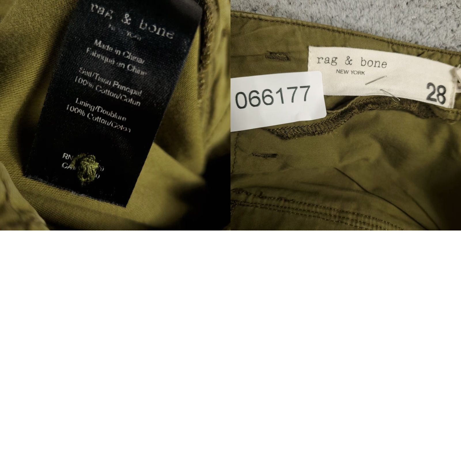 Rag & Bone Rag & Bone Pants Womens 28 Green Cargo Ankle Zip Tapered Jogger Size 28" / US 6 / IT 42 - 9 Thumbnail