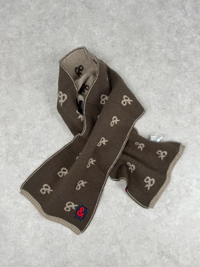Dolce & Gabbana 1990s Dolce & Gabbana Beige Wool Ampersand Propaganda Scarf Size ONE SIZE - 2 Thumbnail