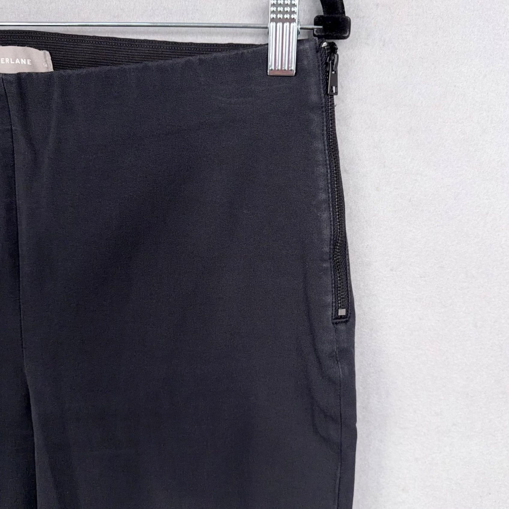 Everlane Everlane Womens 14 Black Ankle Tapered Dress Pants 27in Zip Casual Work Office Size 36" / US 14 / IT 50 - 4 Thumbnail