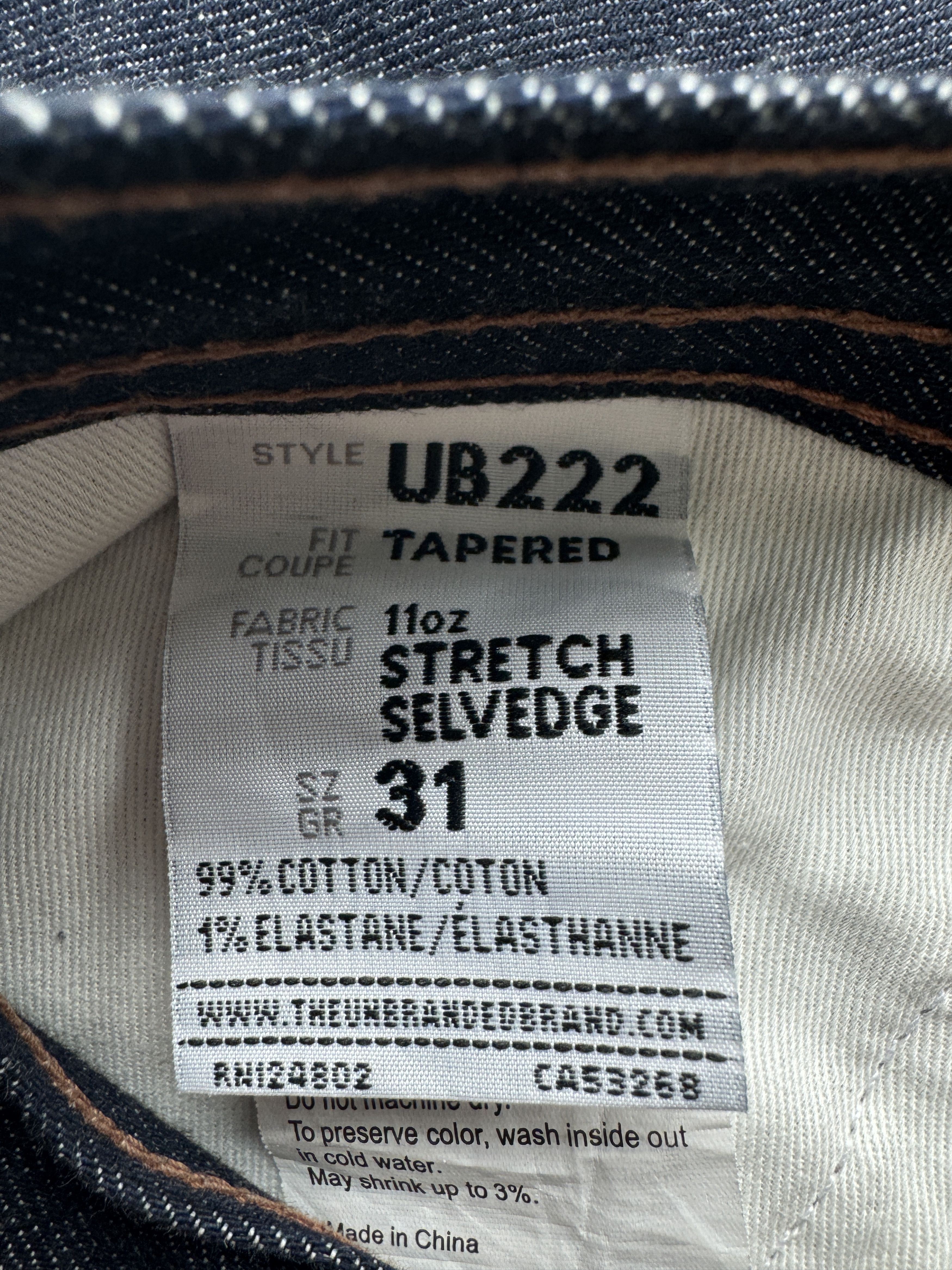 The Unbranded Brand UB 222 Stretch Selvedge Size US 31 - 3 Thumbnail