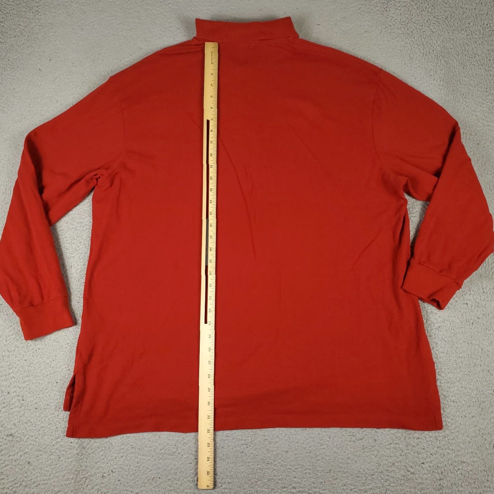 Ralph Lauren Ralph Lauren Polo Shirt Mens Big 2XB Red Polo Shirt Long Sleeve Casual Business Formal Size US XXL / EU 58 / 5 - 6 Thumbnail