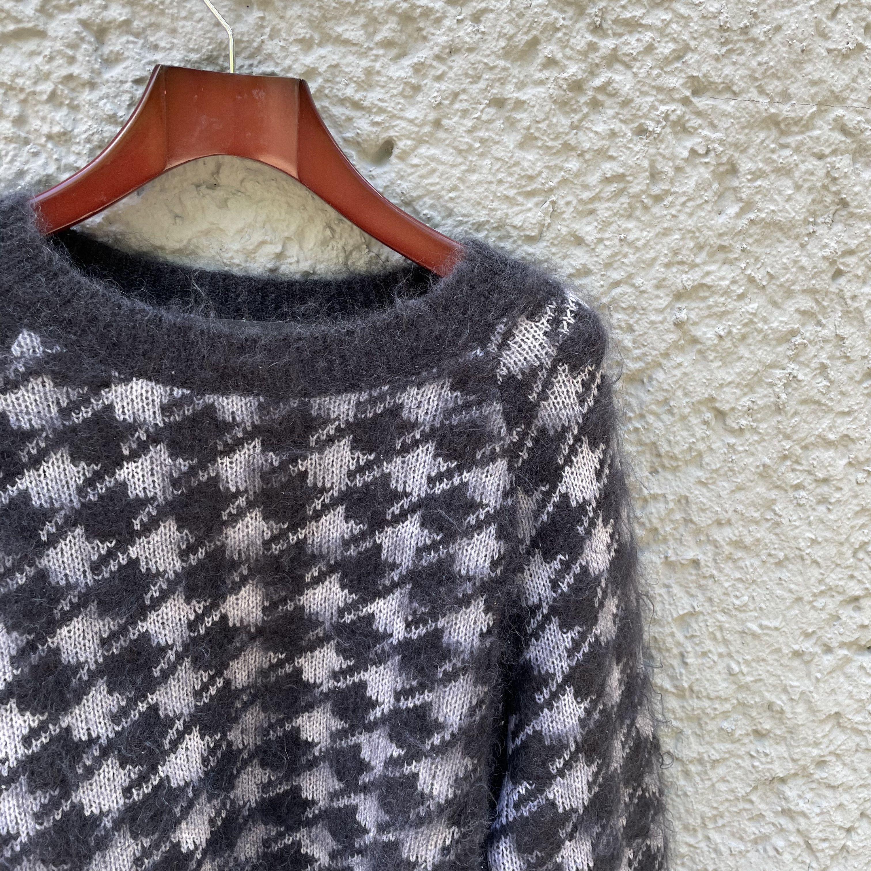 Haider Ackermann Haider Ackermann Houndstooth Sweater Knit Silk Mohair Size US M / EU 48-50 / 2 - 3 Thumbnail