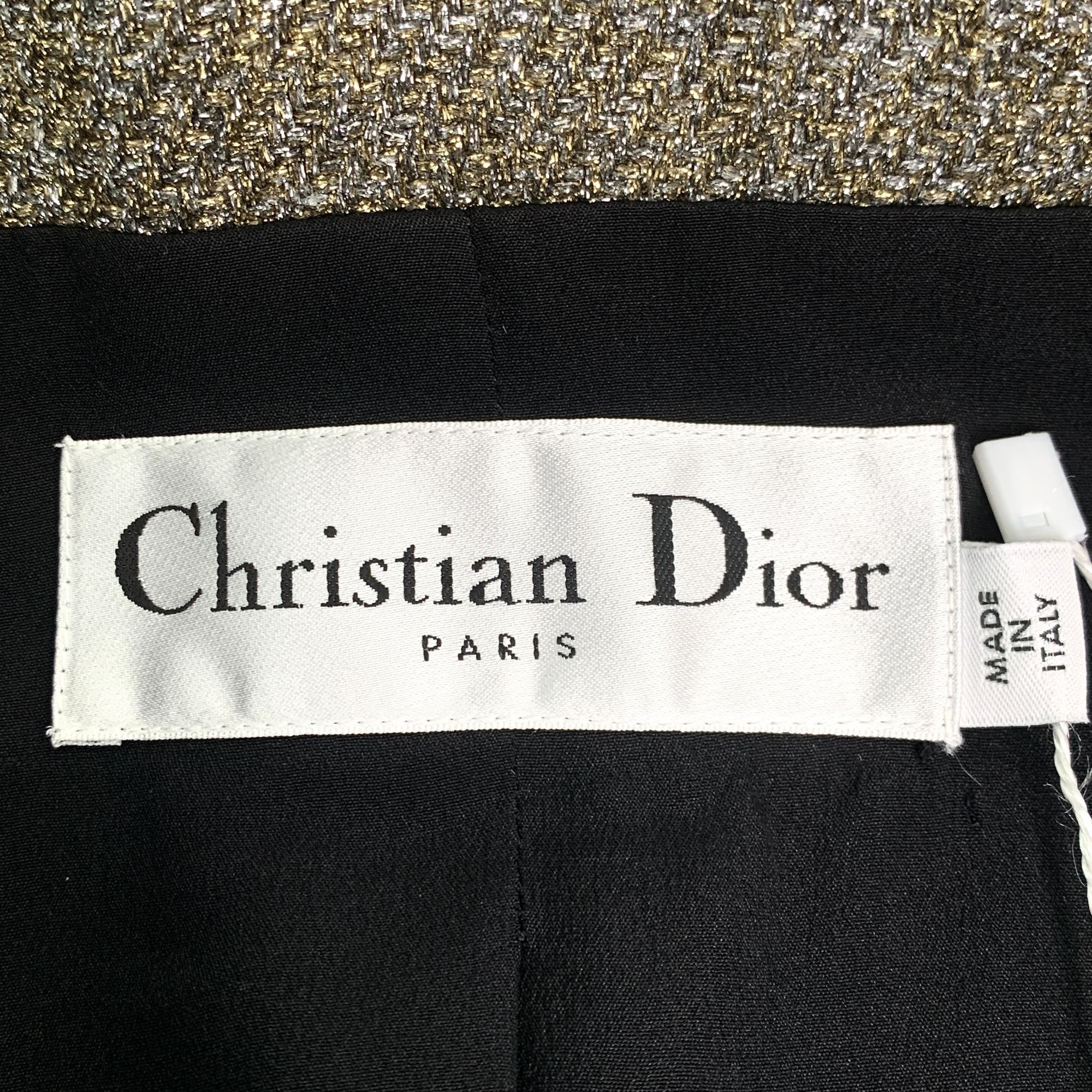 Dior H10248 Christian Dior Womens Tweed Double-Breasted Blazer Ja Size M / US 6-8 / IT 42-44 - 5 Thumbnail