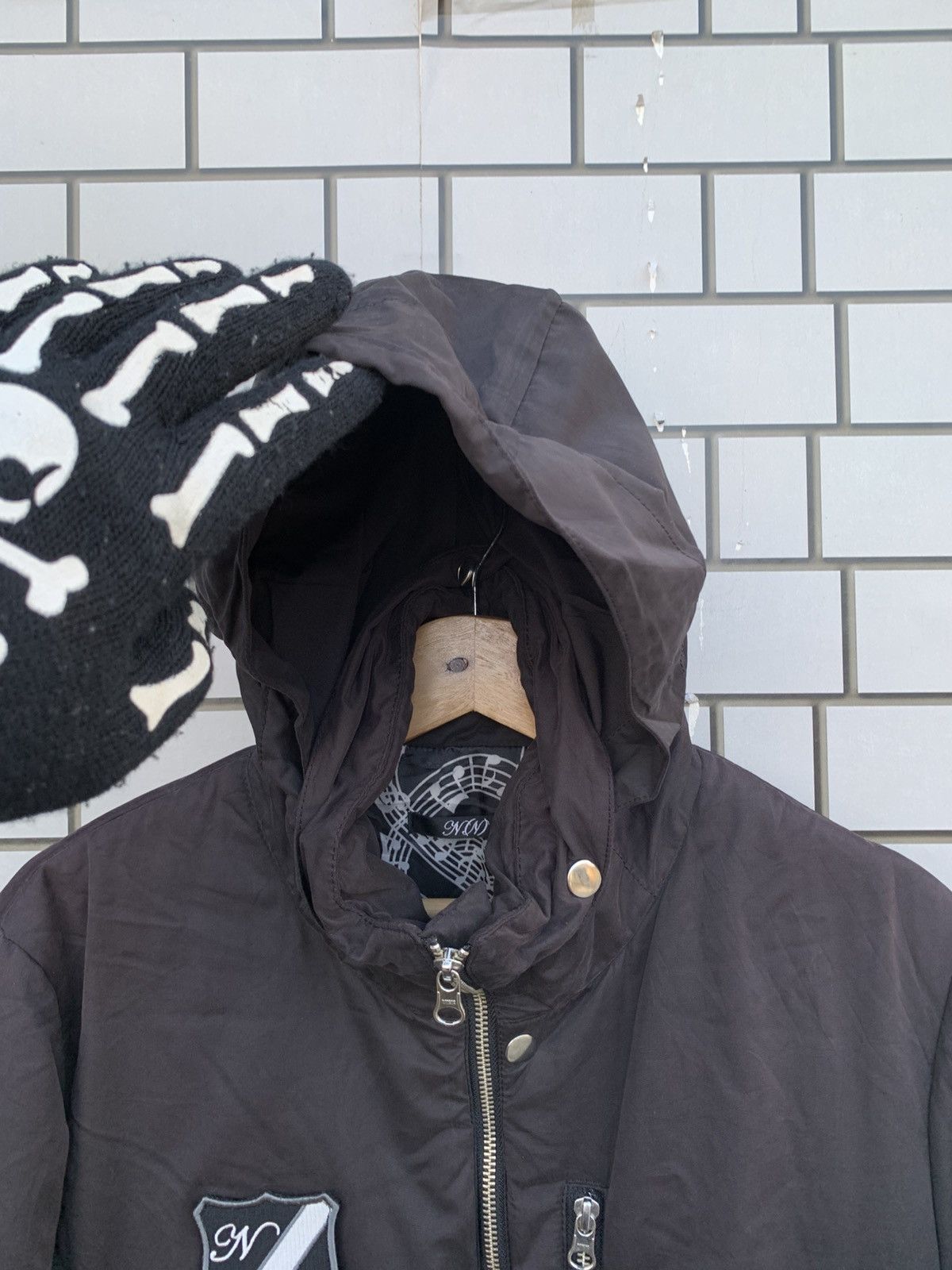 Japanese Brand 2017 A/W NUMBER (N)INE INSULATION ZIP UP BOMBER JACKET Size US M / EU 48-50 / 2 - 18 Thumbnail