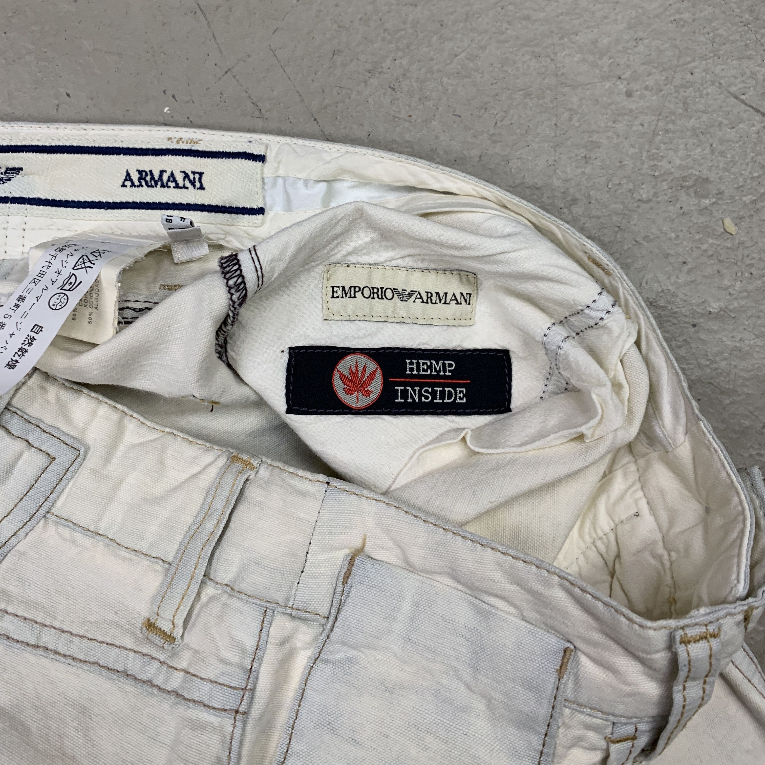 Armani × Emporio Armani × Giorgio Armani Hemp Paneled Pants Size US 29 - 7 Thumbnail