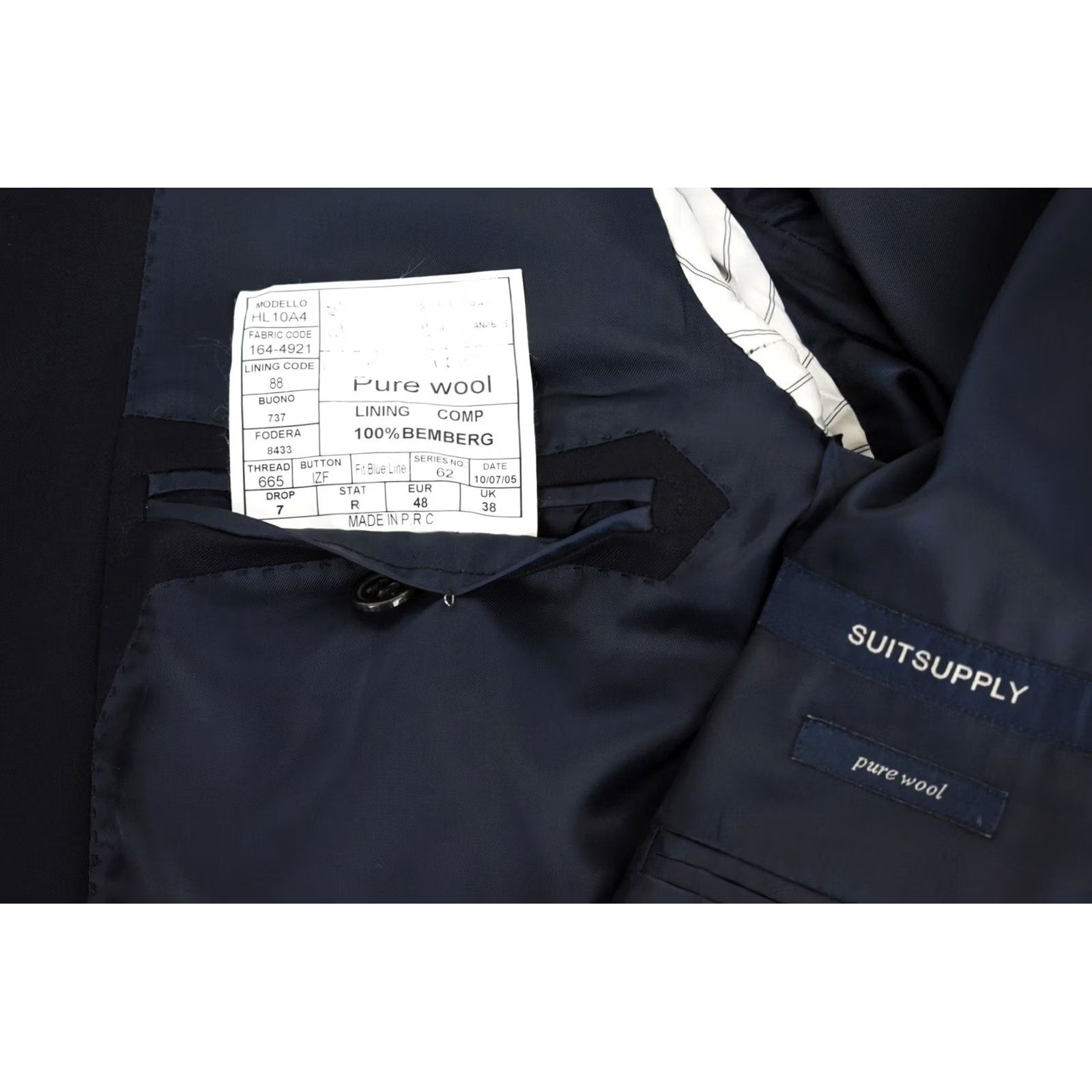 Suitsupply Suitsupply Jacket Mens UK 38 Pure Wool Blazer Men Single Breasted Button Size 38R - 6 Thumbnail