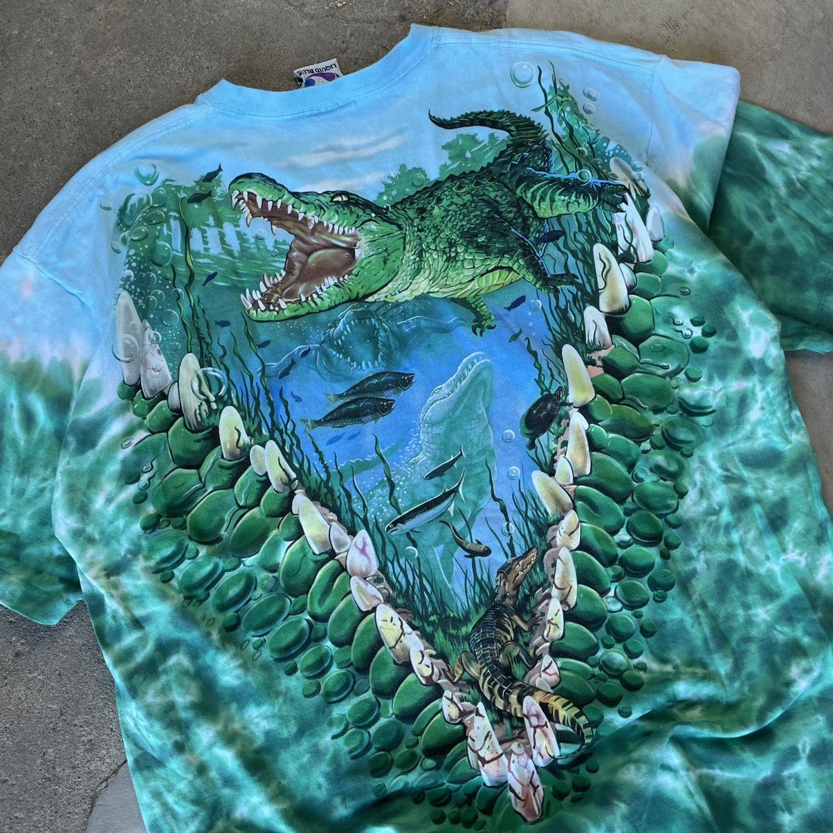 Liquid Blue Liquid Blue Vintage 90s All Over Print Alligator Crocid Size US XL / EU 56 / 4 - 4 Thumbnail