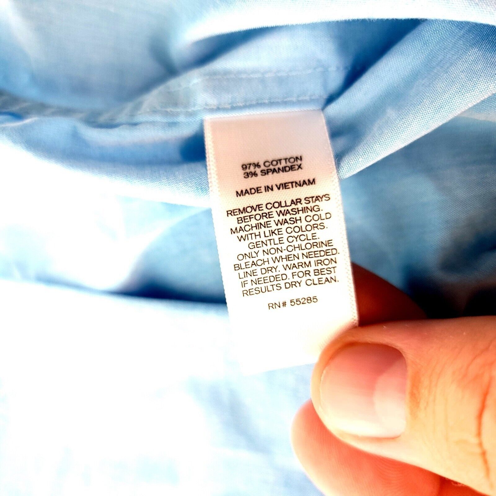 Express Express 1MX Fitted Blue Small 14-14.5 Collared Dress Shirt Size US S / EU 44-46 / 1 - 10 Thumbnail