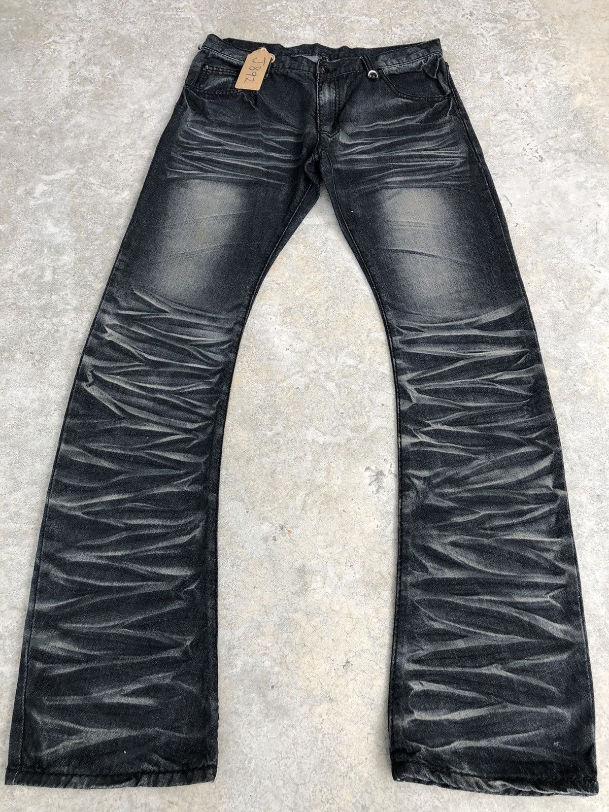 Japanese Brand Japanese Evolution Flared Jeans Distressed Jeans Size US 33 - 1 Thumbnail