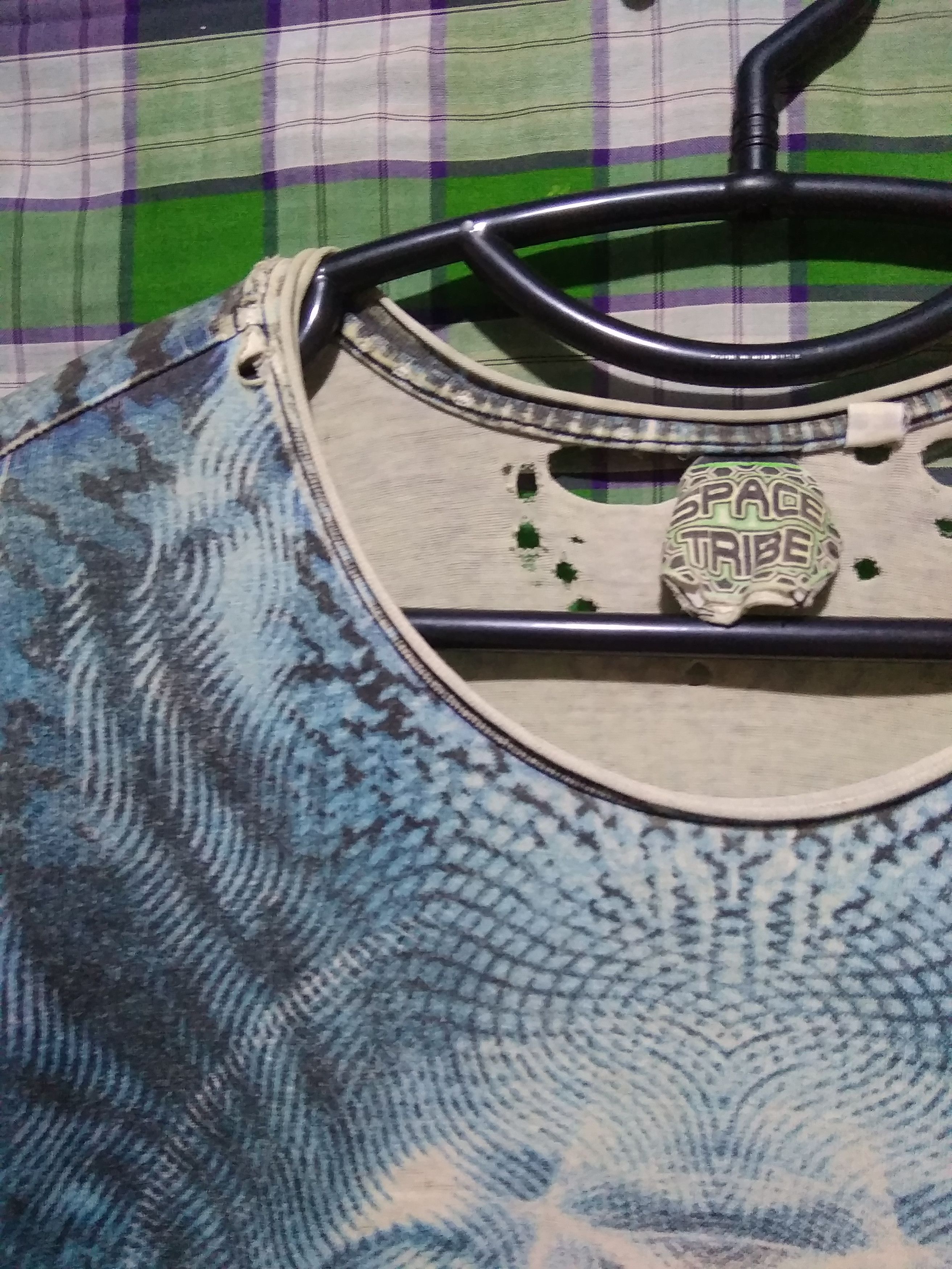 Vintage Vtg Space Tribe psychedelic LSD trippy alien Alex Grey Size US L / EU 52-54 / 3 - 3 Thumbnail