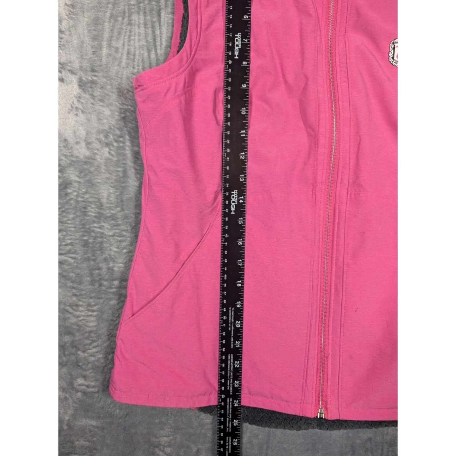 Pinko Womens Zero Restriction Fleece Reversible Vest Pink Medium Vest Zip Reversible Golf Theme Women's Size M / US 6-8 / IT 42-44 - 2 Thumbnail