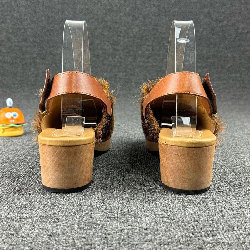 Gucci Gucci Brown Fur-Clad High Heel Clogs - Size US 8.5 / EU 41-42 - 5 Thumbnail