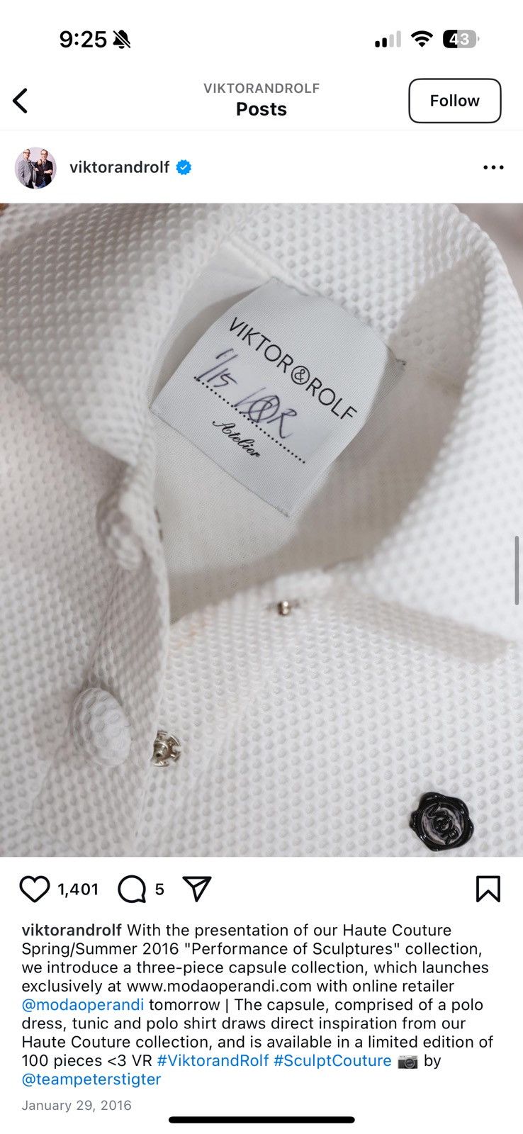 Viktor & Rolf Rare Viktor & Rolf atelier Demi couture 3D tech polo fr 36 Size XS / US 0-2 / IT 36-38 - 10 Thumbnail