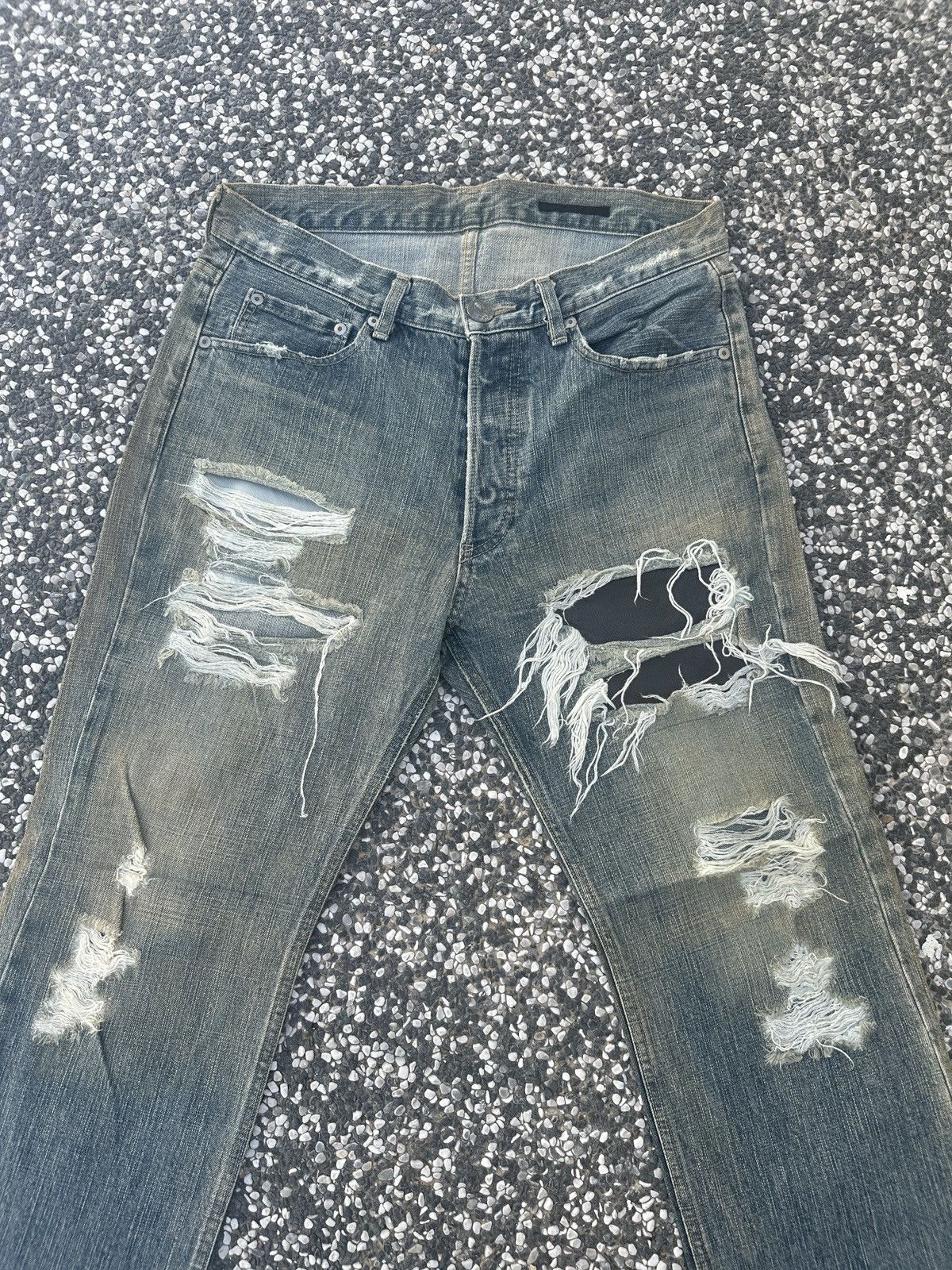 The Viridi-anne Distressed The Viridi-Anne x Monochrome Denim Jeans Size US 33 - 5 Thumbnail