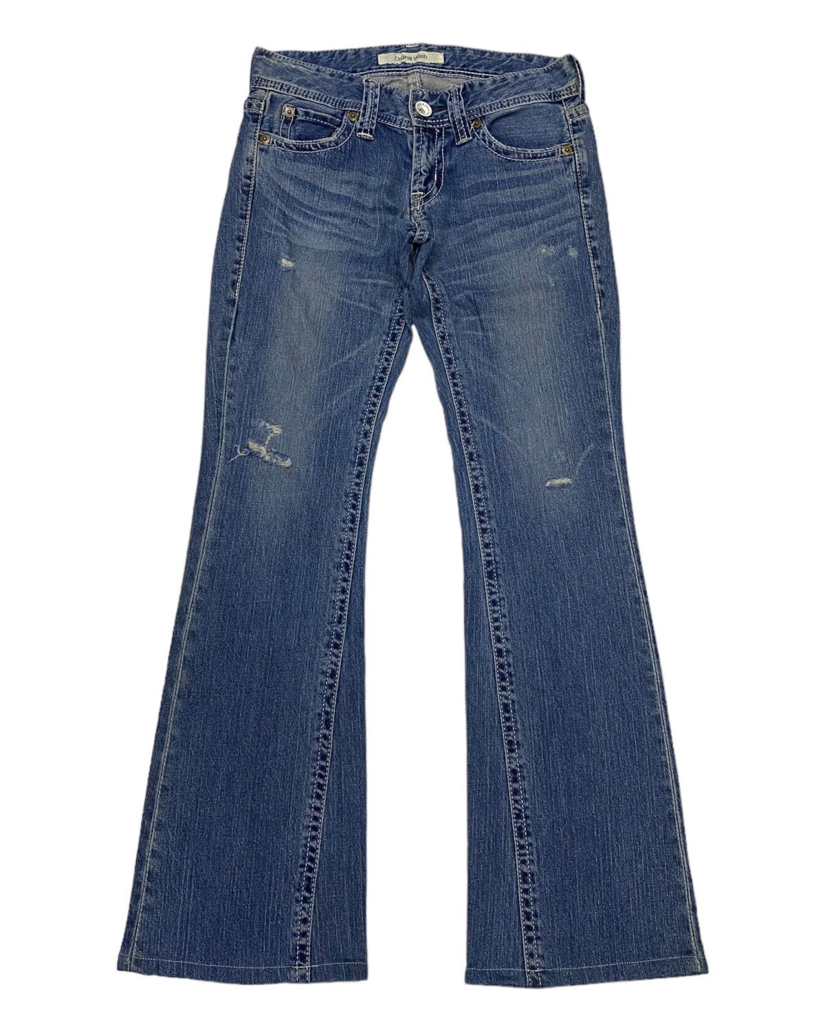 Undercover VINTAGE UNIQLO JAPAN LOW RISE FLARE DISTRESSED DENIM JEANS Size US 29 - 1 Thumbnail