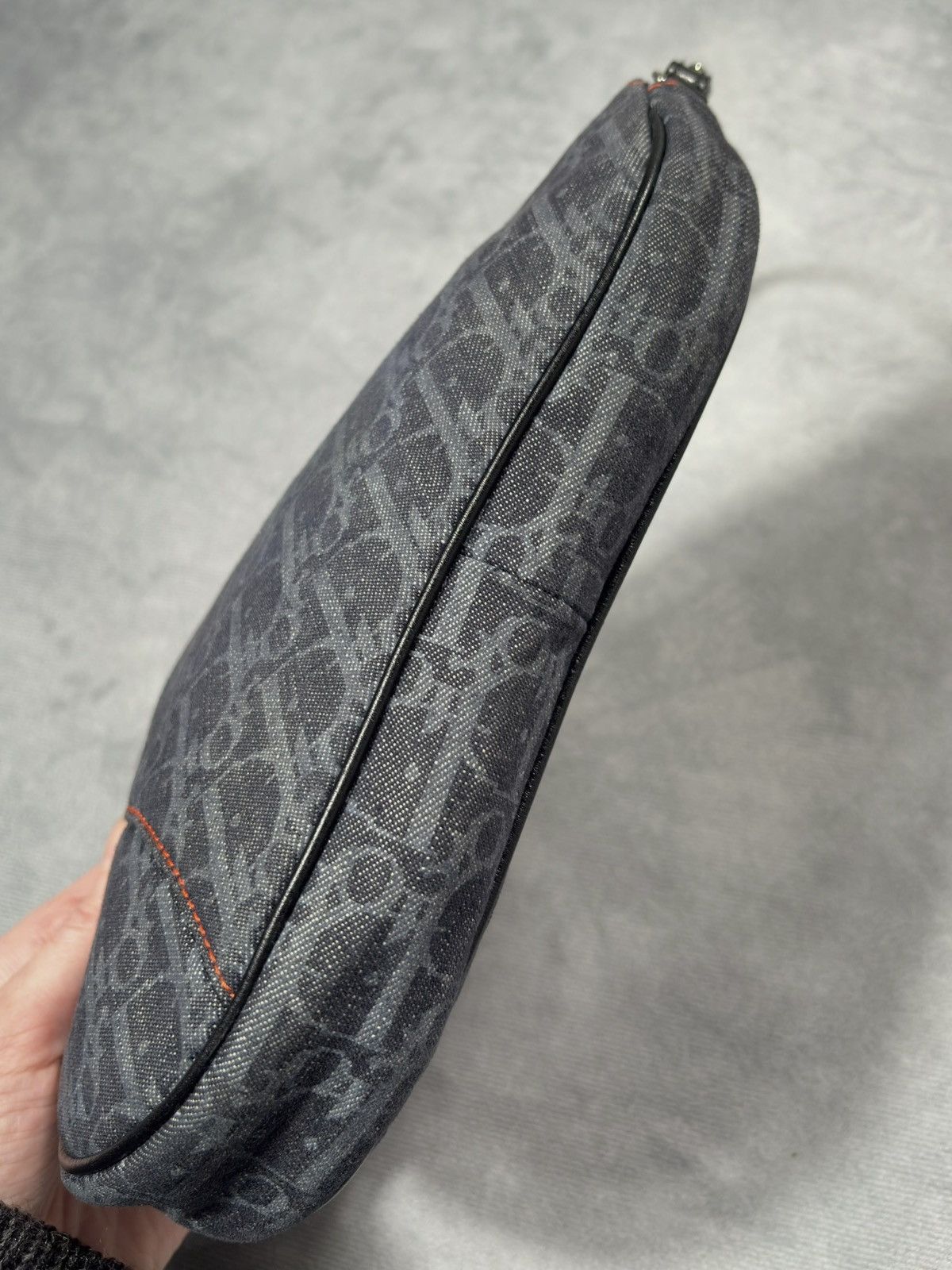Dior RARE DIOR BY GALLIANO 2005 Trotter Denim Saddle Bag Size ONE SIZE - 8 Thumbnail