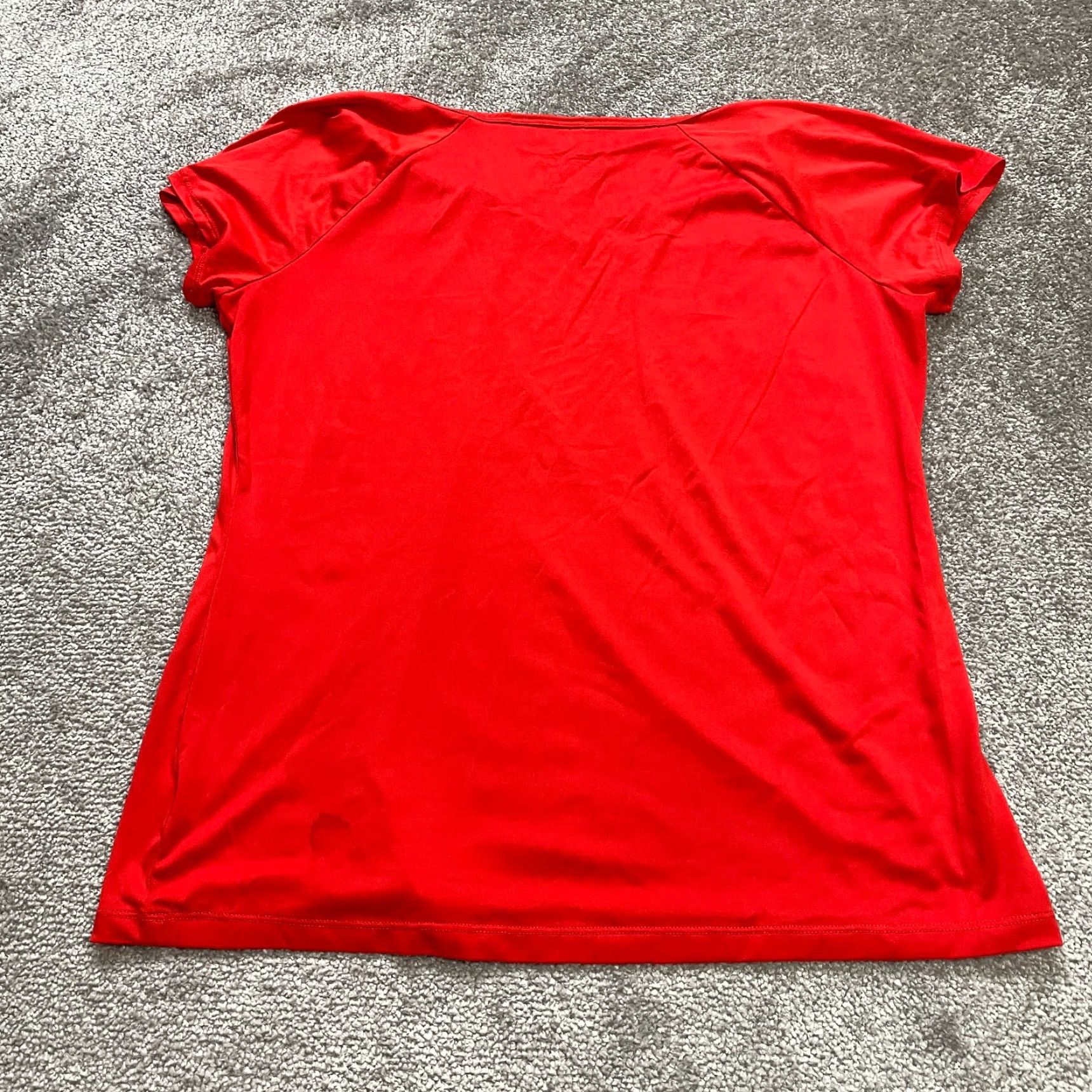 Vintage Columbia Top Women XL Red Active Raglan Short Sleeve V-Neck Casual Athleisure Size XL / US 12-14 / IT 48-50 - 2 Thumbnail