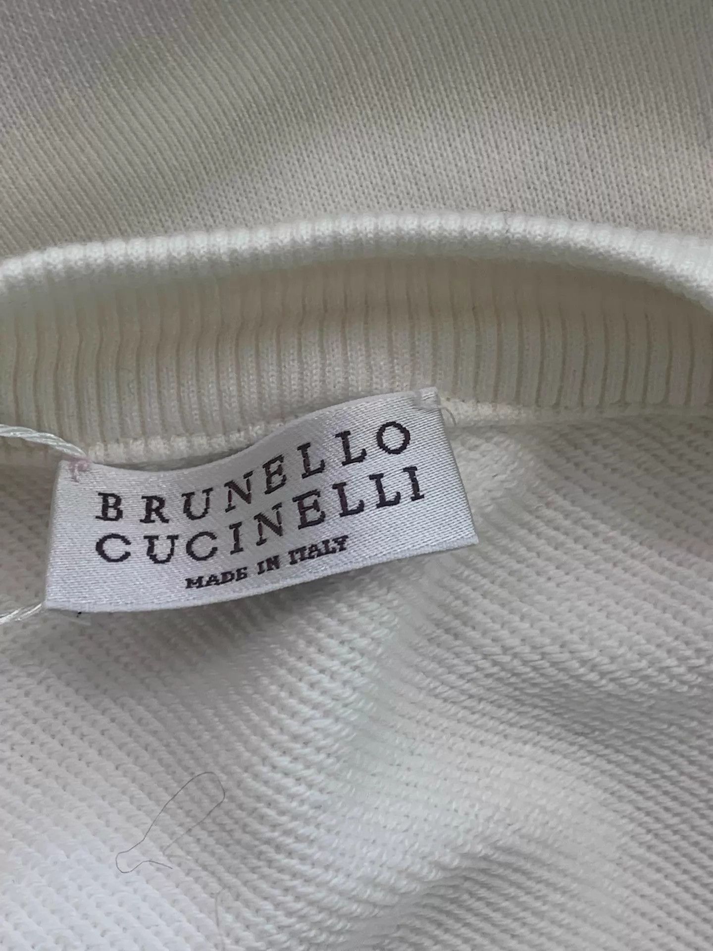 Brunello Cucinelli Brunello Cucinelli BC White Beaded Sweatshirt M New Size US M / EU 48-50 / 2 - 4 Thumbnail