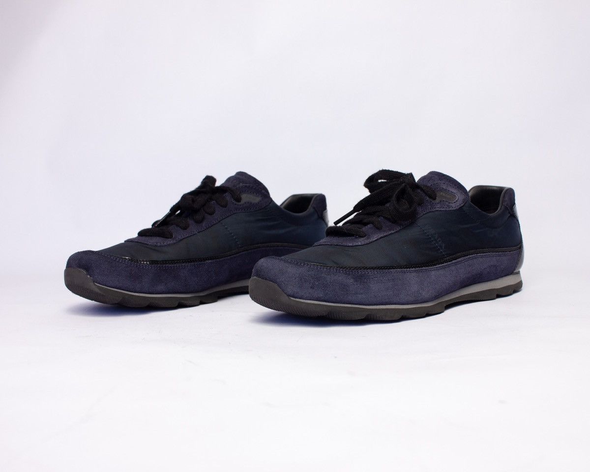 Prada 835$MRP Prada Sport Navy Blue Suede and Nylon Low Top Sneak Size US 8 / EU 41 - 2 Thumbnail