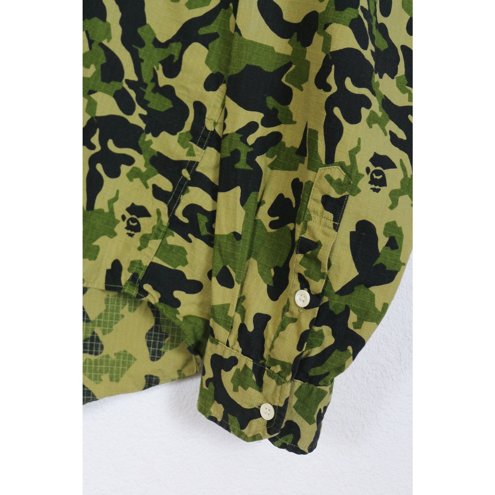 Bape Vintage BAPE Full Camo Mad Face Shirt A Bathing Ape 90s Size US M / EU 48-50 / 2 - 2 Thumbnail