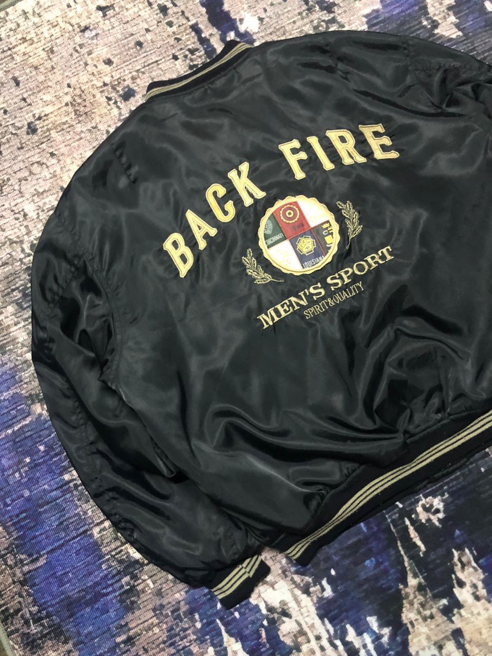 Sports Specialties Vintage Back Fire Men's Sport Bomber Jacket Size US L / EU 52-54 / 3 - 6 Thumbnail