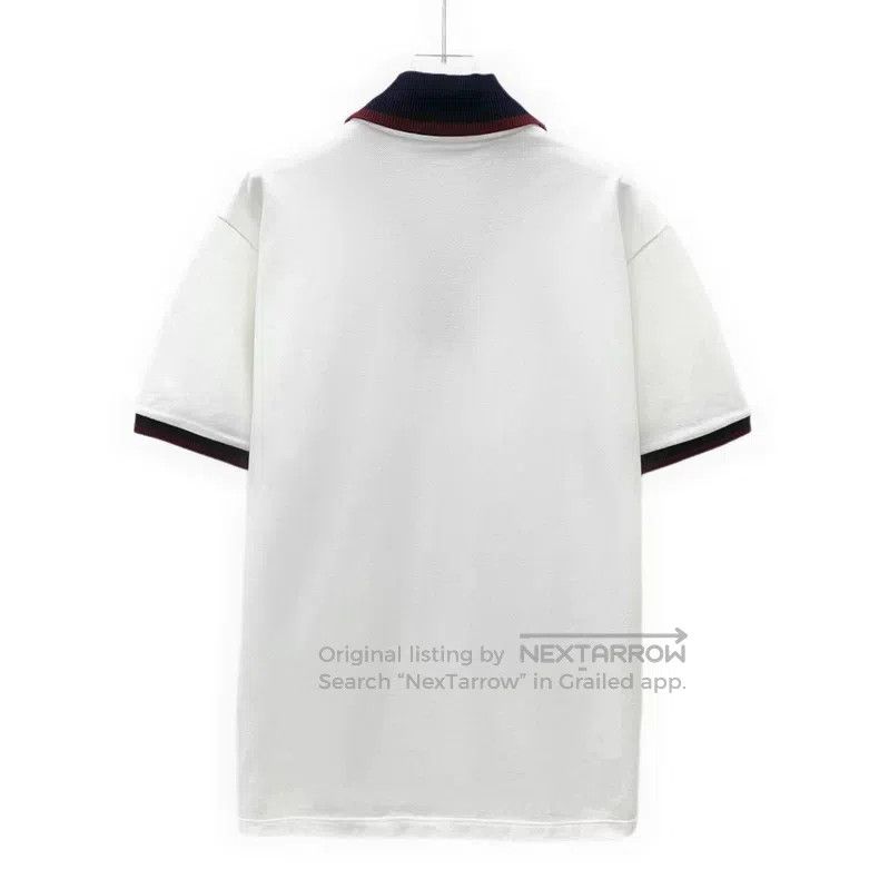 Gucci Gucci White logo letter cotton lapel short-sleeved polo sh Size US M / EU 48-50 / 2 - 2 Thumbnail