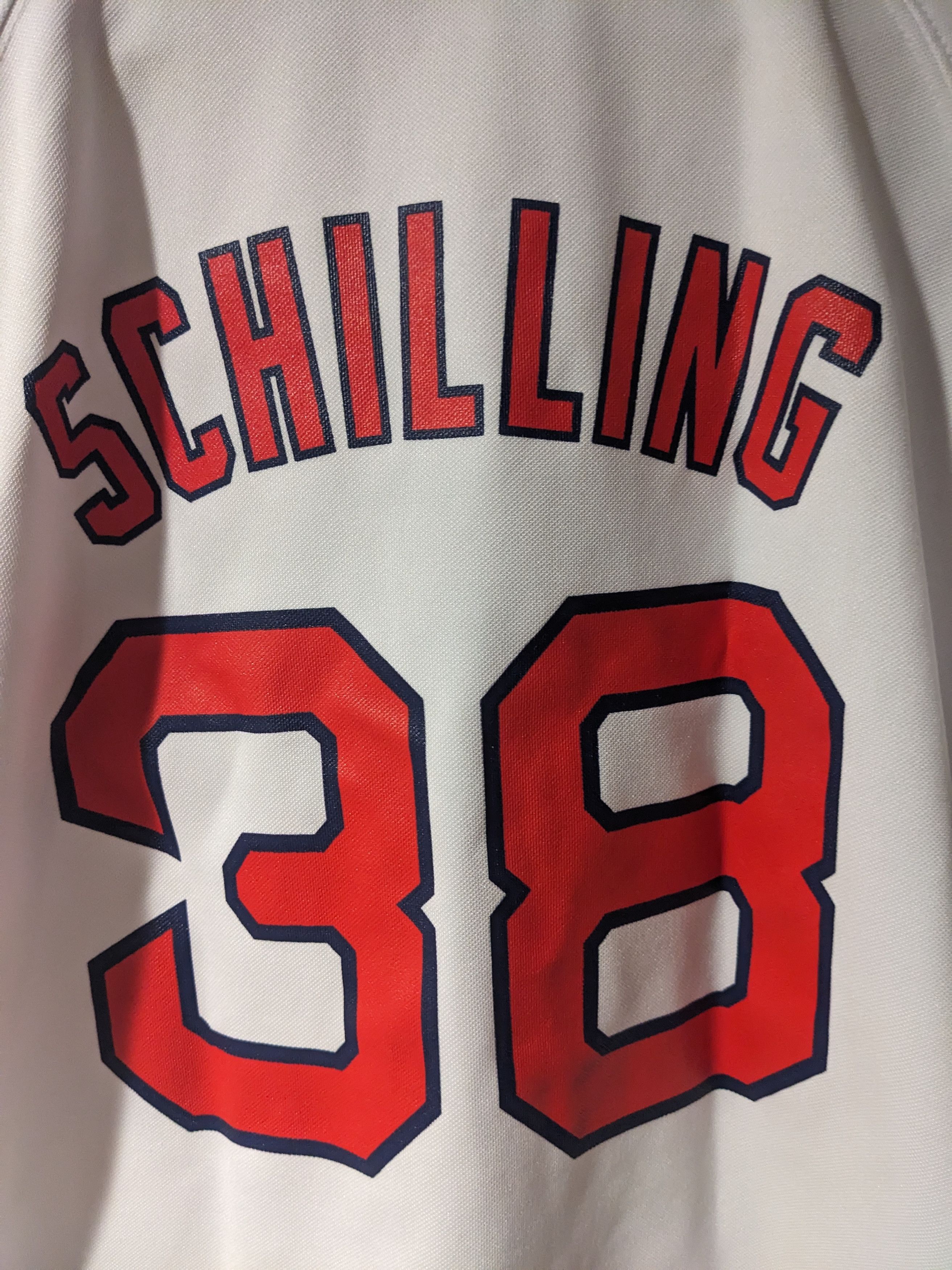 Russell Athletic × Vintage Vintage 90s Boston Red Sox Schilling MLB 10/12 Boy Jersey Size US M / EU 48-50 / 2 - 2 Thumbnail