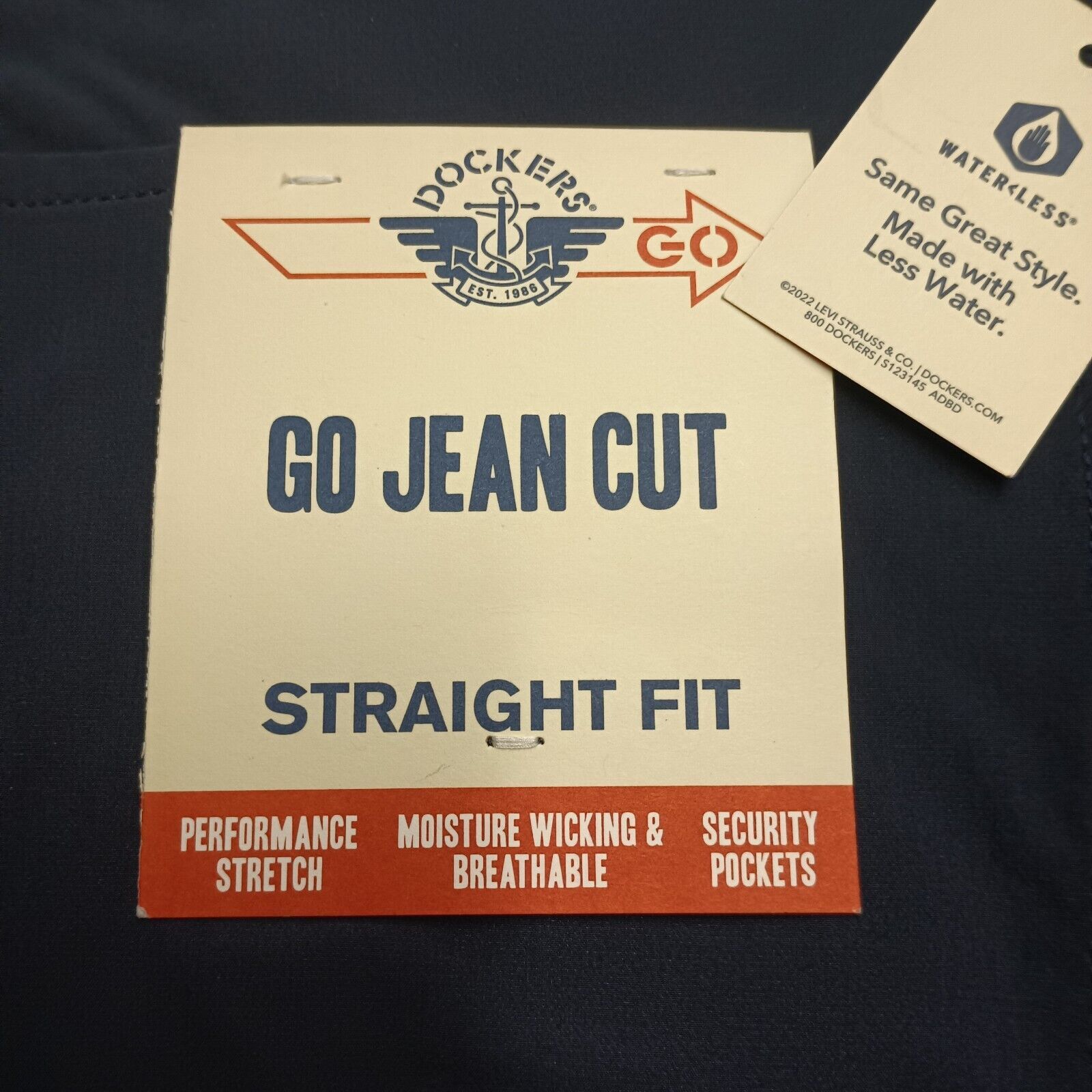 Dockers Dockers Pants Men's 34x30 Blue Go Jean Cut Straight Fit Size US 34 / EU 50 - 2 Thumbnail