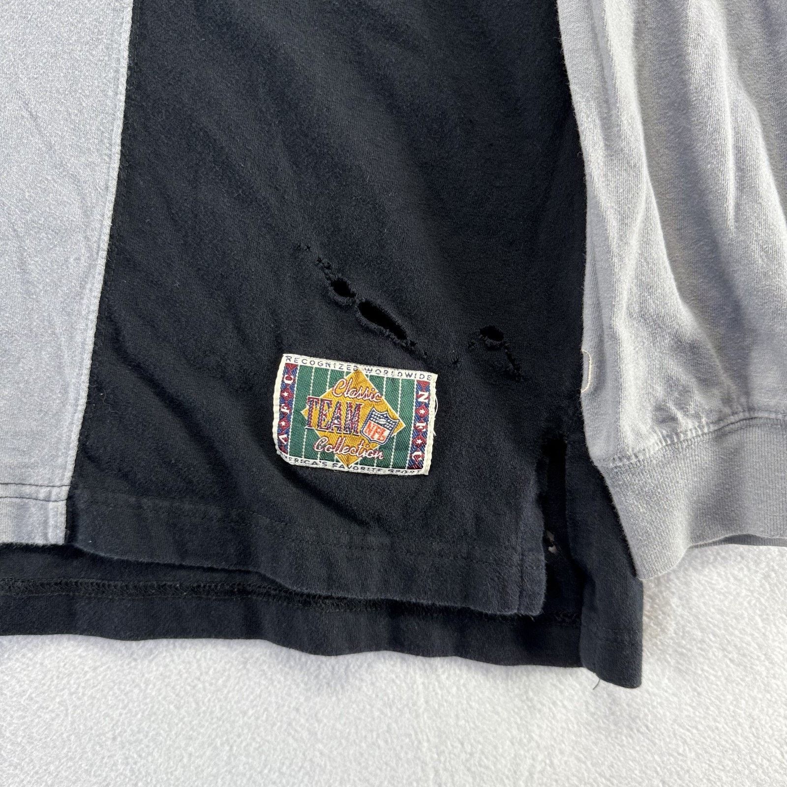 Mirage Vintage Oakland Raiders Rugby Shirt men's XL Gray Black 90s Size US XL / EU 56 / 4 - 3 Thumbnail