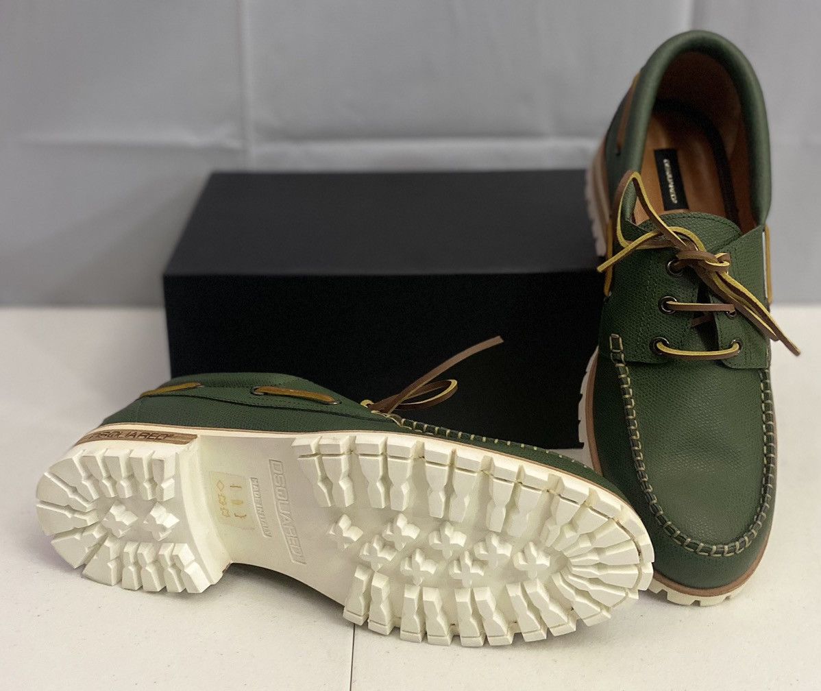 Dsquared2 Dsquared2 🇮🇹 Forest Green Leather Handmade Boat Shoes 9 NEW Size US 9 / EU 42 - 14 Thumbnail