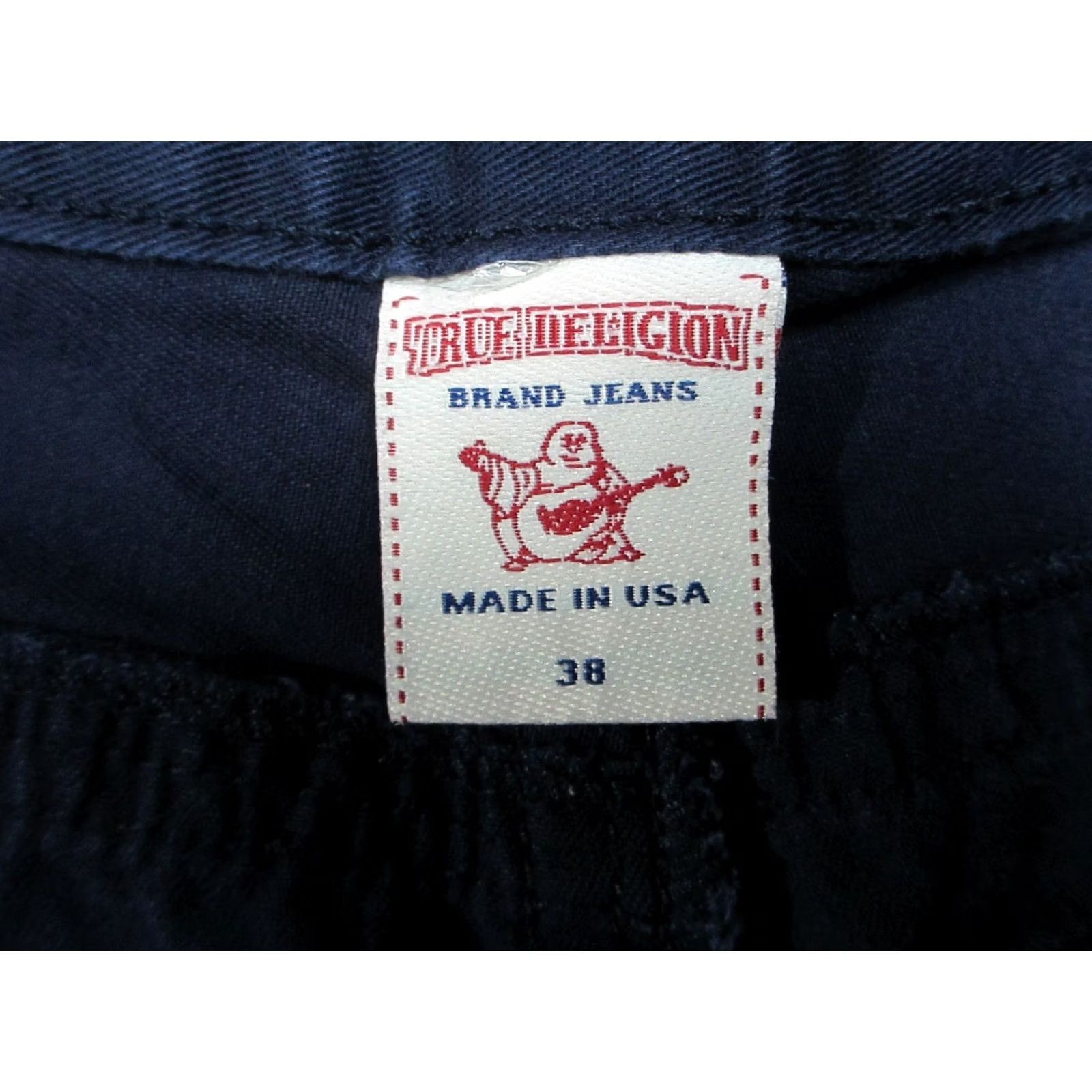 True Religion True Religion Jeans Mens 38x34 Blue Denim Ricky Straight Distressed Embroidered Jeans Size US 38 / EU 54 - 6 Thumbnail