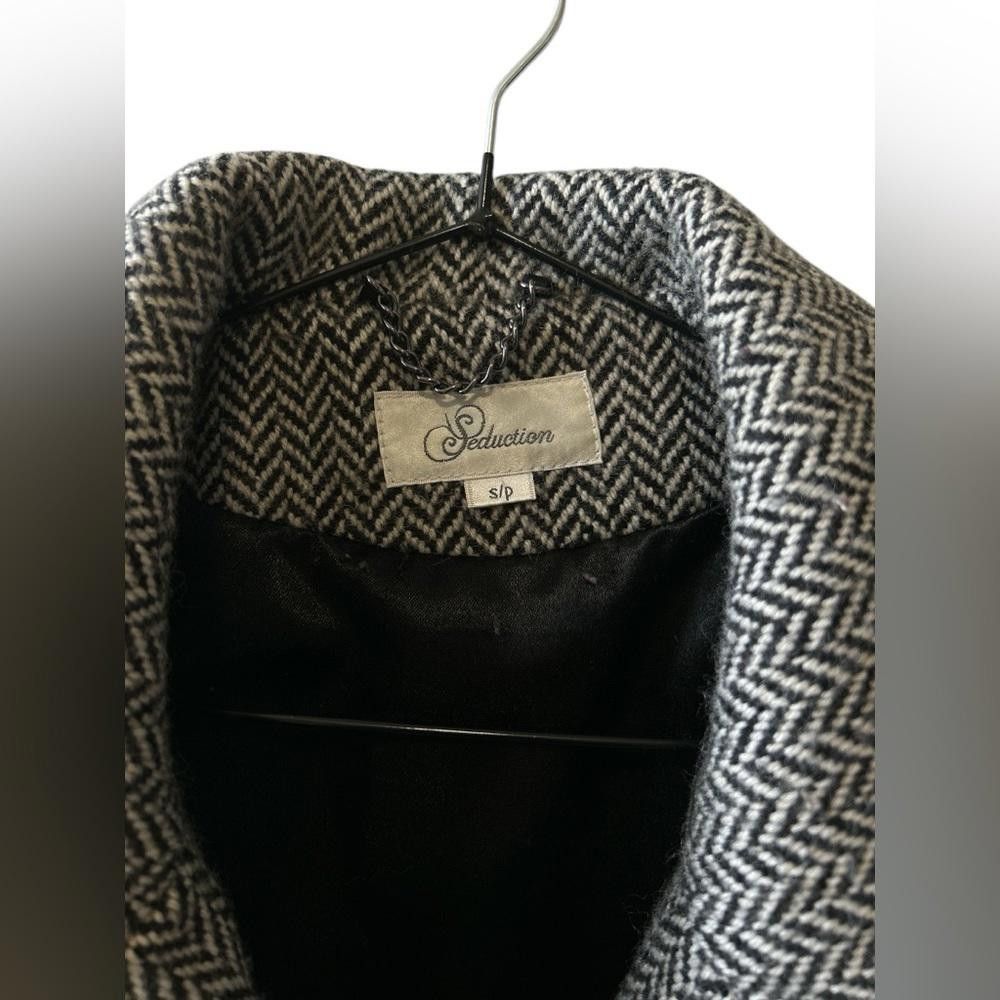 Designer Seduction Women's Herringbone Double-Breasted Coat Size S / US 4 / IT 40 - 3 Thumbnail