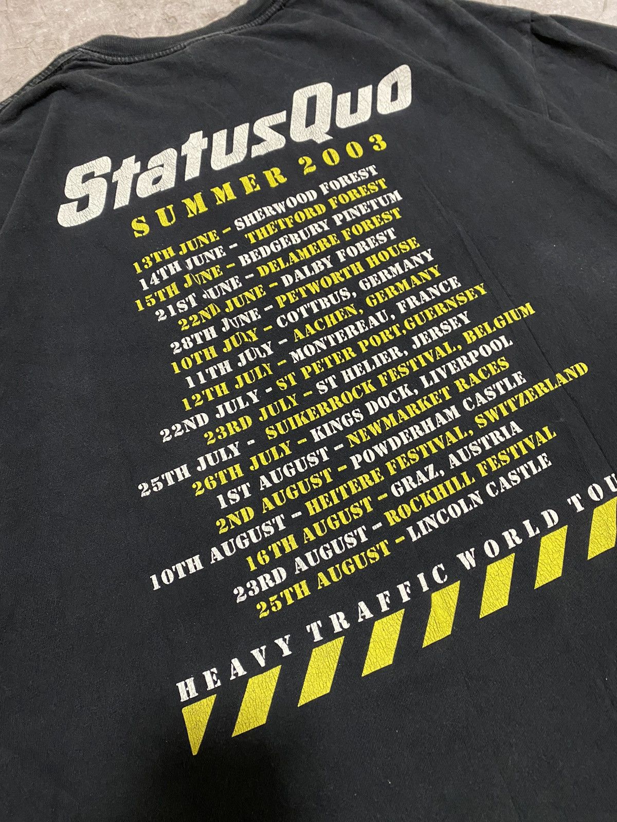 Band Tees × Vintage VTG Status Quo Heavy Traffic World Tour T Shirt Summer 2003 Size US XL / EU 56 / 4 - 10 Thumbnail