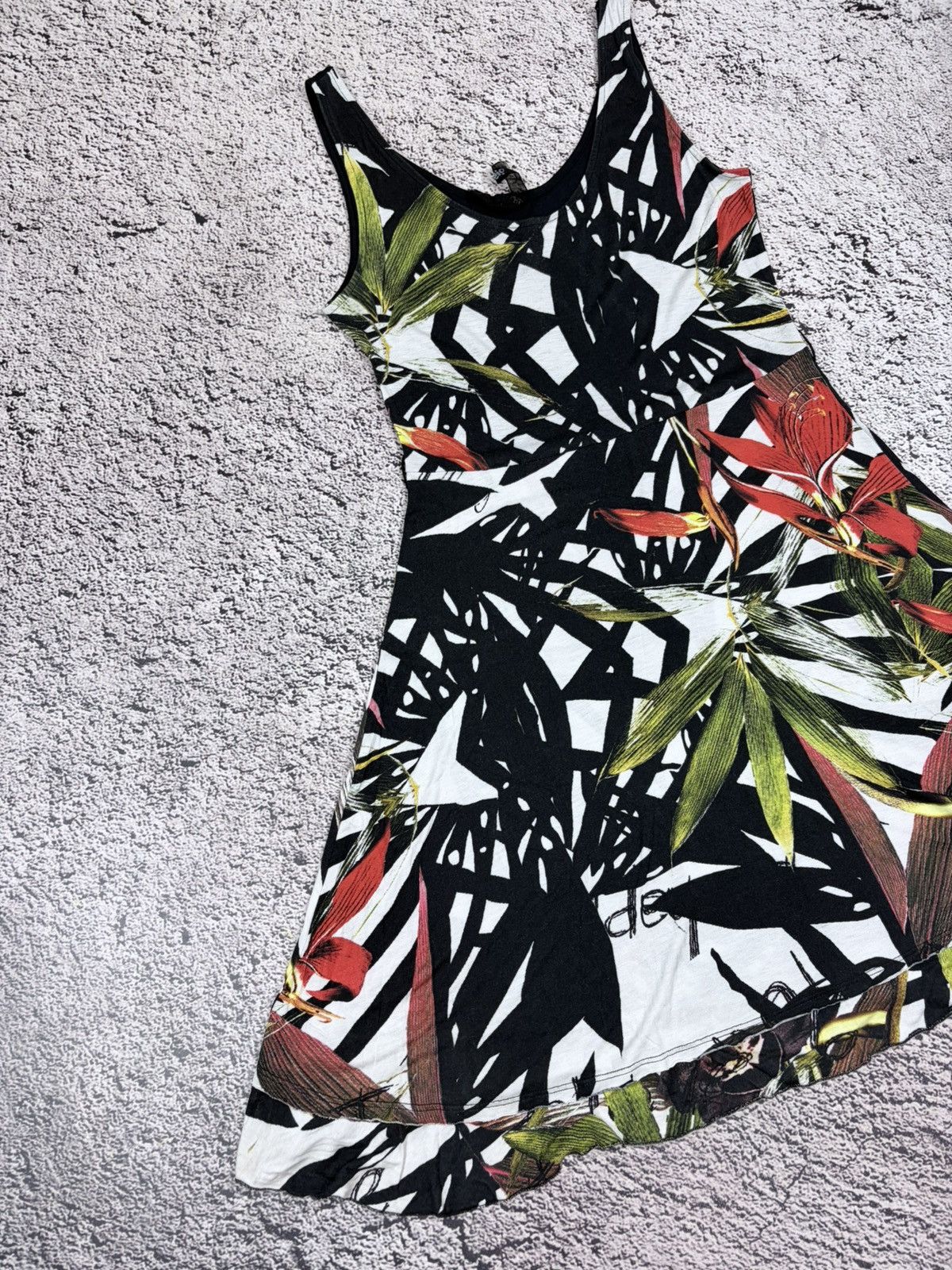 Jean Paul Gaultier Desigual Vintage Y2K Tropical Floral Boho Mini Dress Size L Size L / US 10 / IT 46 - 2 Thumbnail