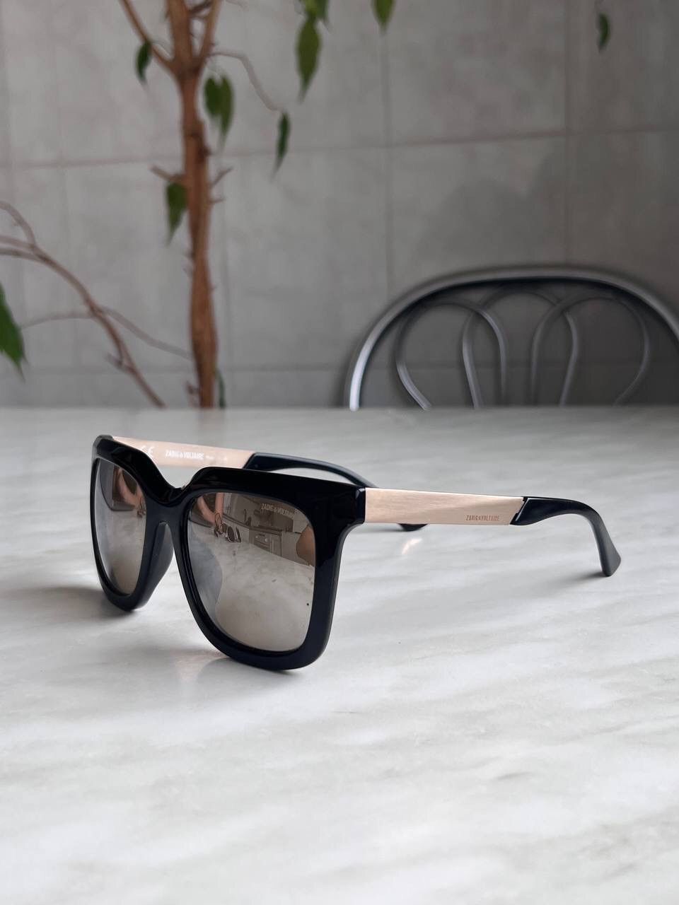 Vintage × Zadig & Voltaire Zadig & Voltaire'00s Square Black Frame Sunglasses Eyewear Size ONE SIZE - 1 Thumbnail