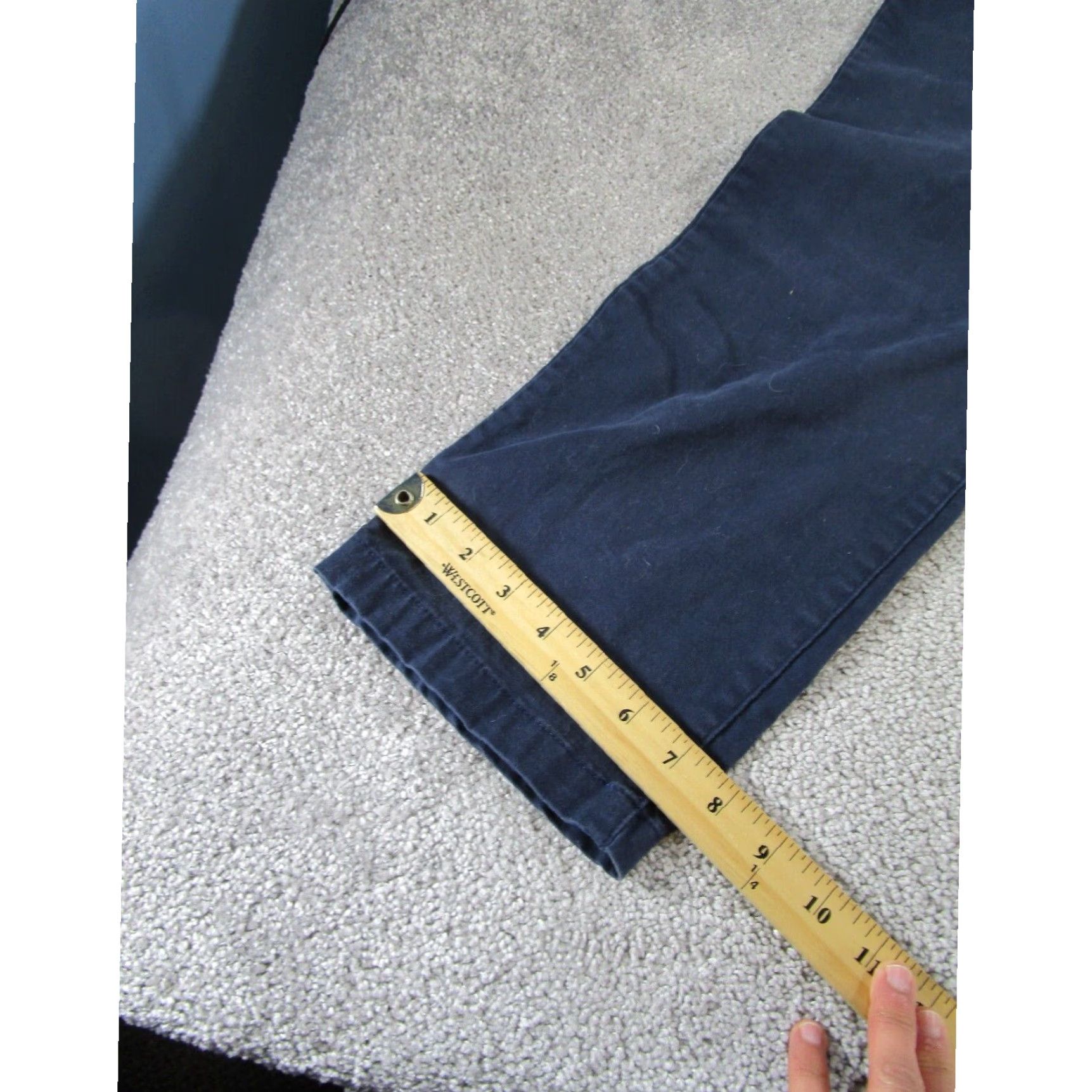 Vintage Hickey Freeman Mens Slim Fit 36X30 Navy Blue Cotton Chinos Pants Size US 36 / EU 52 - 6 Thumbnail