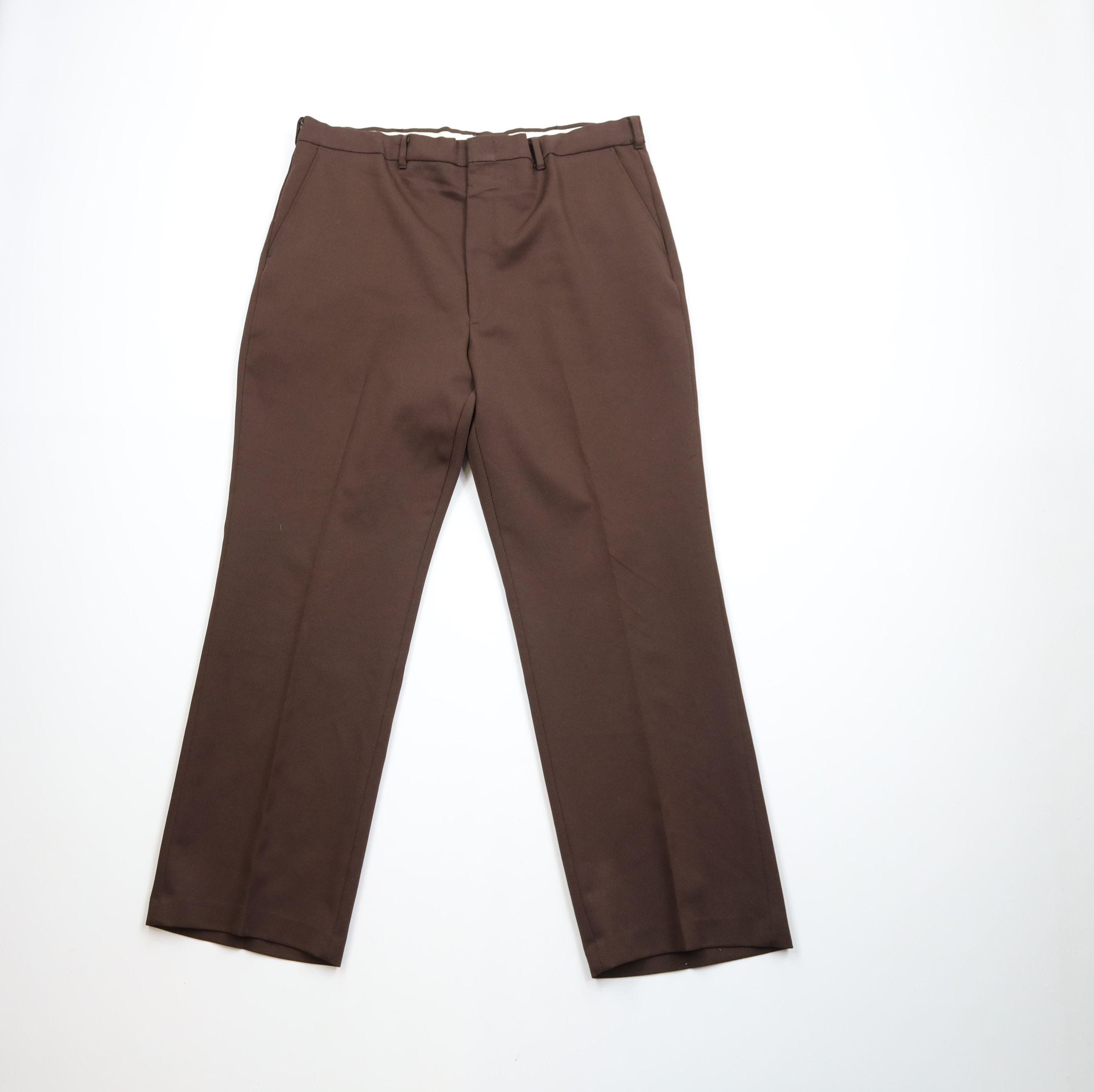 Vintage Vintage 70s Streetwear Bell Bottoms Chino Pants Brown USA Size US 36 / EU 52 - 1 Thumbnail