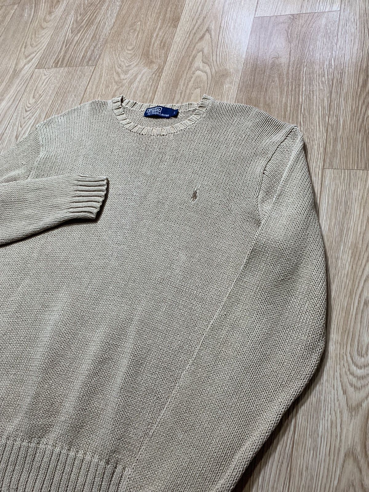 Polo Ralph Lauren Rare Vintage 1990s Polo Ralph Lauren Linen Knitwear Sweater Size US L / EU 52-54 / 3 - 3 Thumbnail