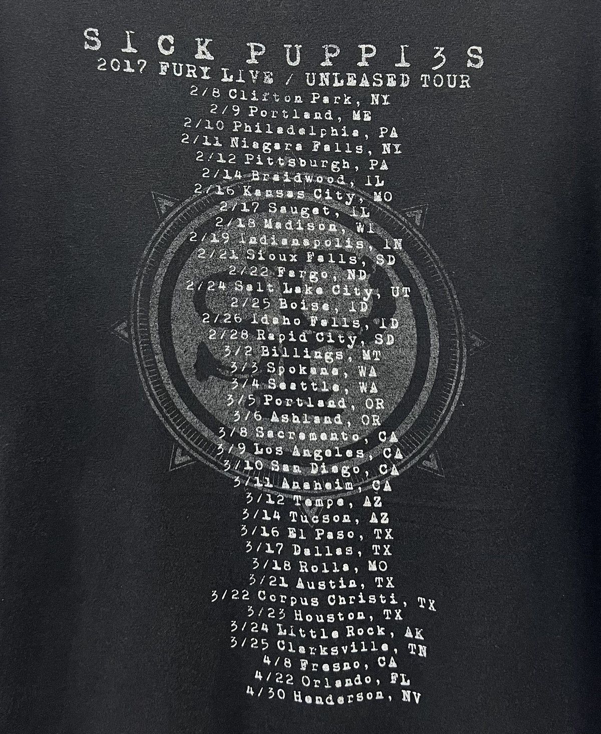 Band Tees VINTAGE SICK PUPPI3S FURY LIVE/ UNLEASED TOUR SHIRT Size US M / EU 48-50 / 2 - 4 Thumbnail
