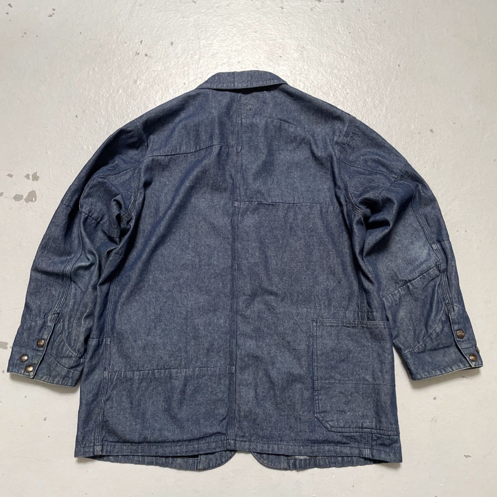 Engineered Garments Engineered Garments Denim Patchwork Chore Work Jacket USA XS-M Men Jacket XS Blue Vintage Workwear Denim Size US XS / EU 42 / 0 - 7 Thumbnail
