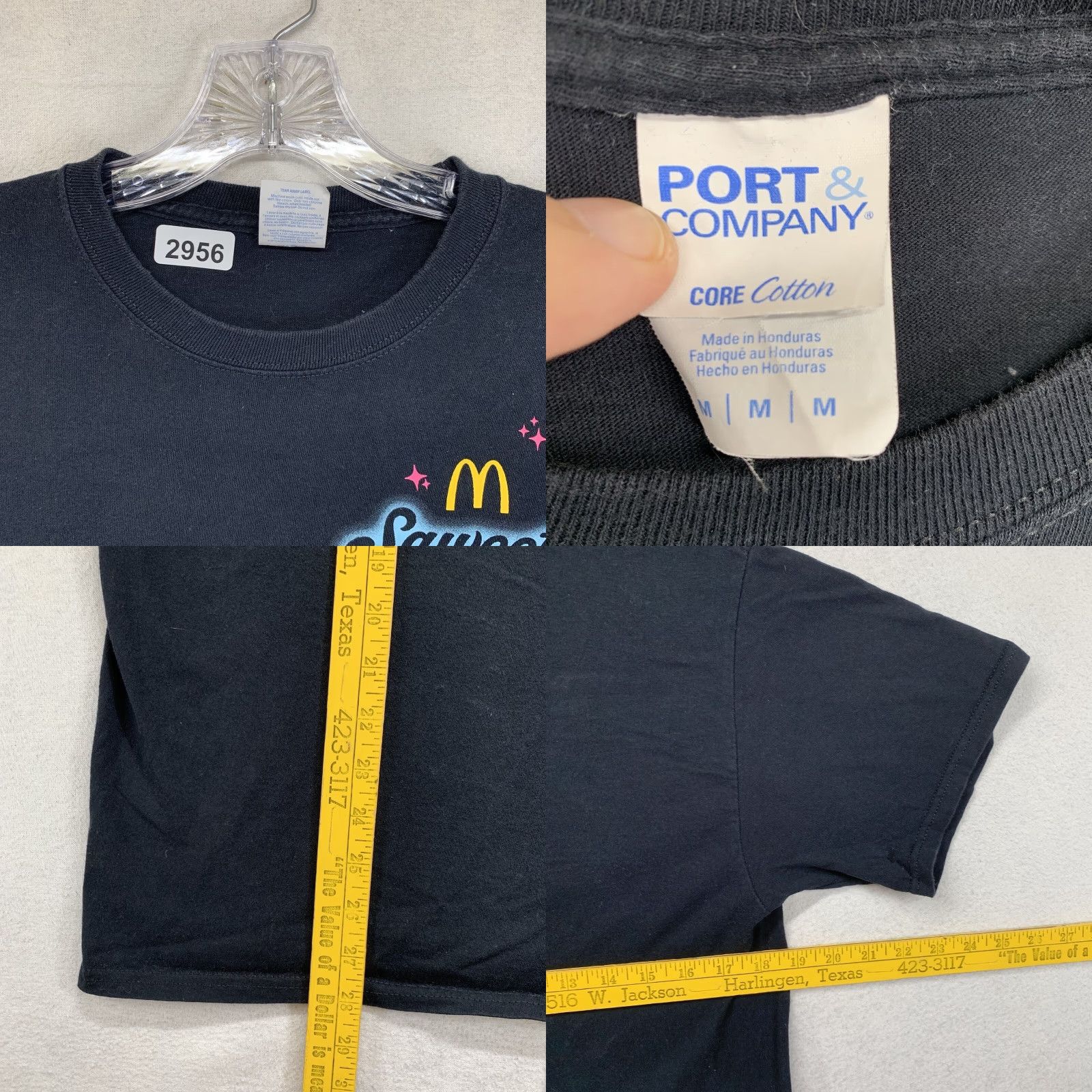 Vintage McDonald's Saweetie Graphic T-Shirt Men’s Small Black Slim Fit 90s Grunge Goth Size US S / EU 44-46 / 1 - 8 Thumbnail