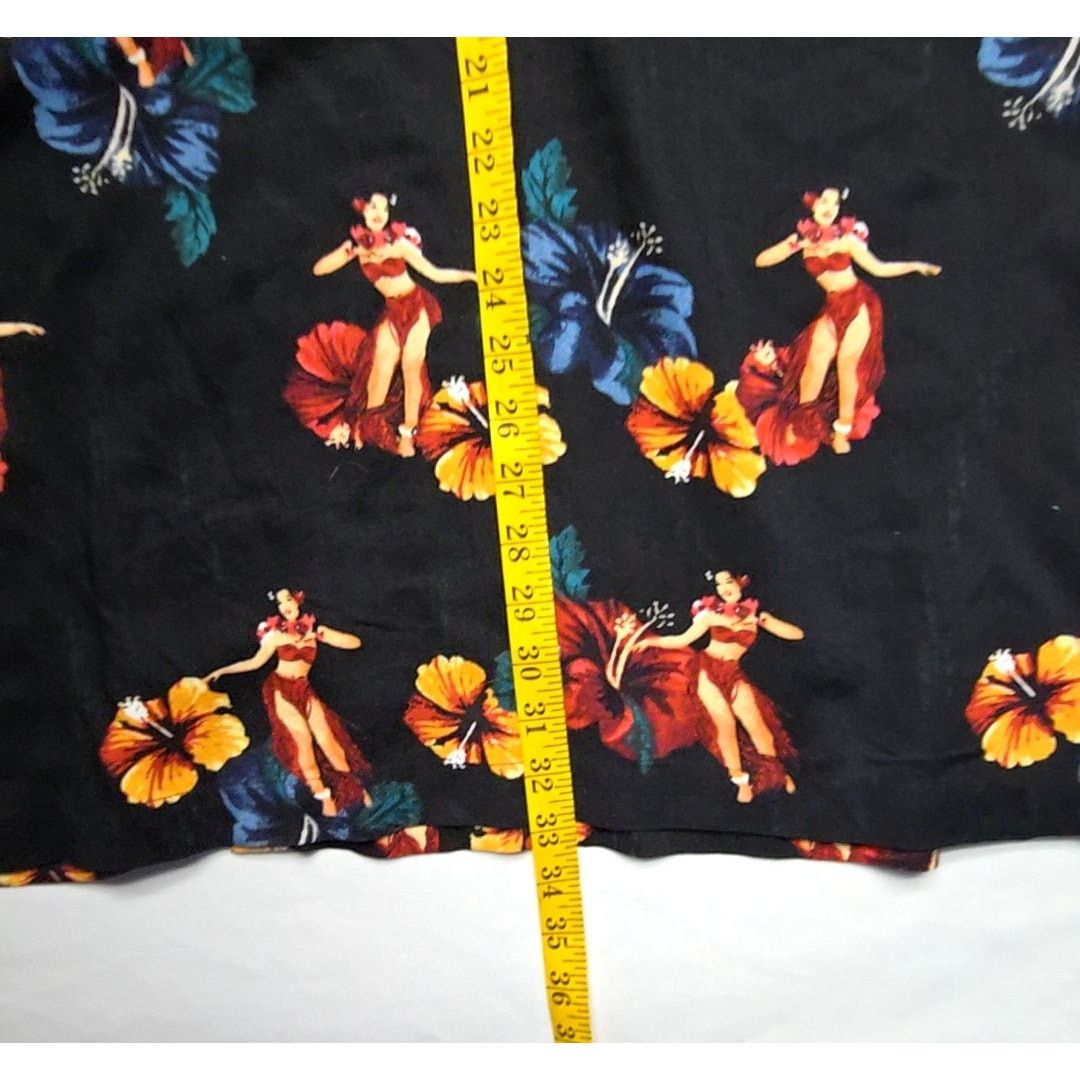 Other Knightsbridge Hawaiian Shirt Hula Girl Floral Black 2X Shirt Size US XXL / EU 58 / 5 - 9 Thumbnail