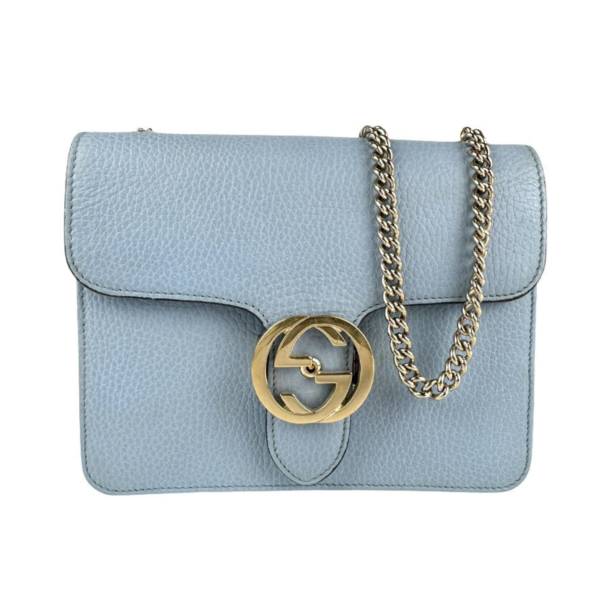 Gucci Gucci Zumi Leather Shoulder Bag in Pink and Blue, Women's