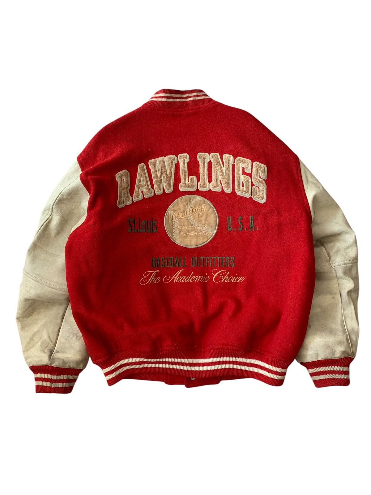 Vintage 🔥VTG RAWLINGS WOOL/LEATHER VARSITY JACKETS Size US M / EU 48-50 / 2 - 1 Thumbnail