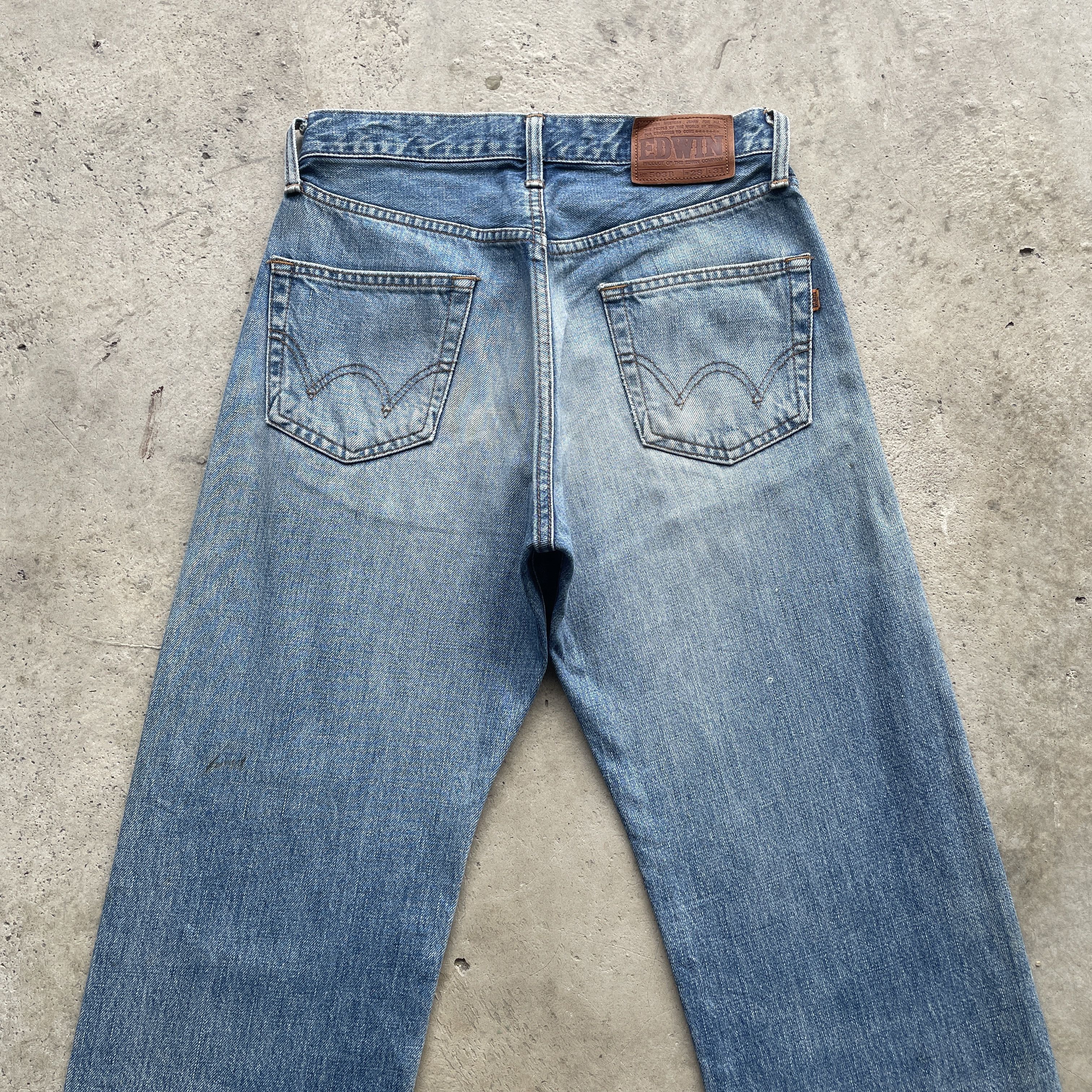Edwin W28x28.5 VINTAGE EDWIN 503 JEANS FADED DENIM BAGGY PANTS Size US 28 / EU 44 - 9 Thumbnail