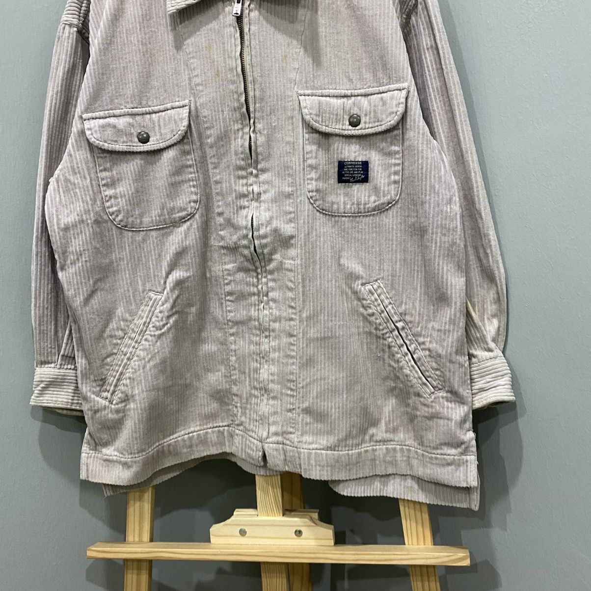 Converse Vintage 90s Converse All Star Corduroy Zip-Up Work Jacket Size US M / EU 48-50 / 2 - 4 Thumbnail