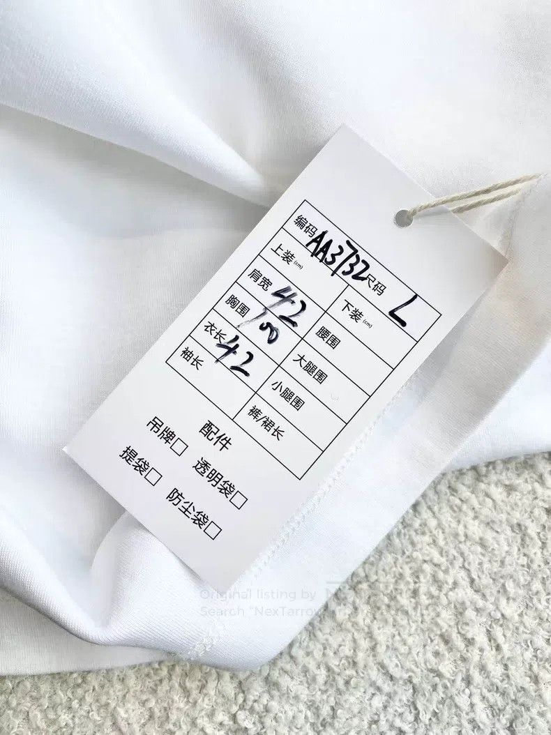 Loewe Loewe Cotton Short Logo Printed White Short Sleeve Size L / US 10 / IT 46 - 7 Thumbnail