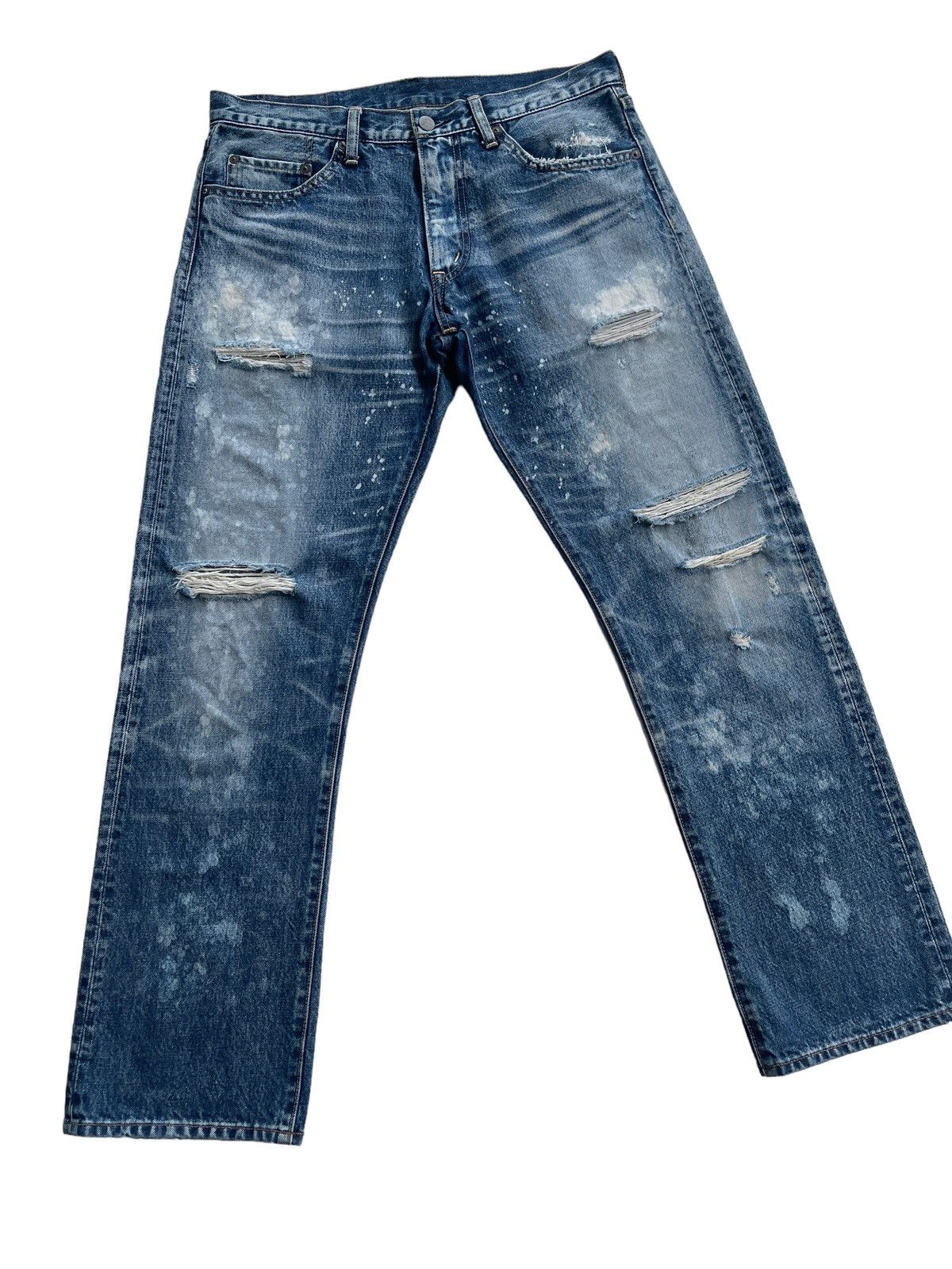 Japanese Brand RNA.Inc Japanese Splatter Distressed Denim Size US 32 / EU 48 - 3 Thumbnail